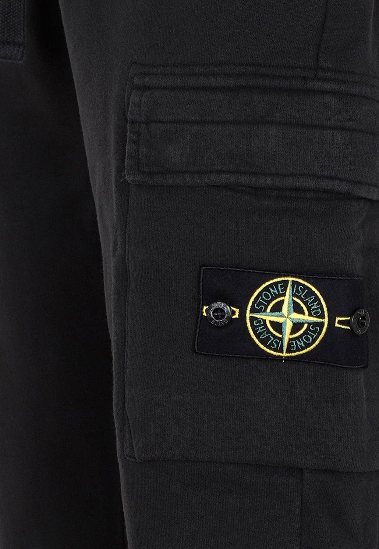 Stone Island Logo Patch Track Pants in Black for Men | Lyst