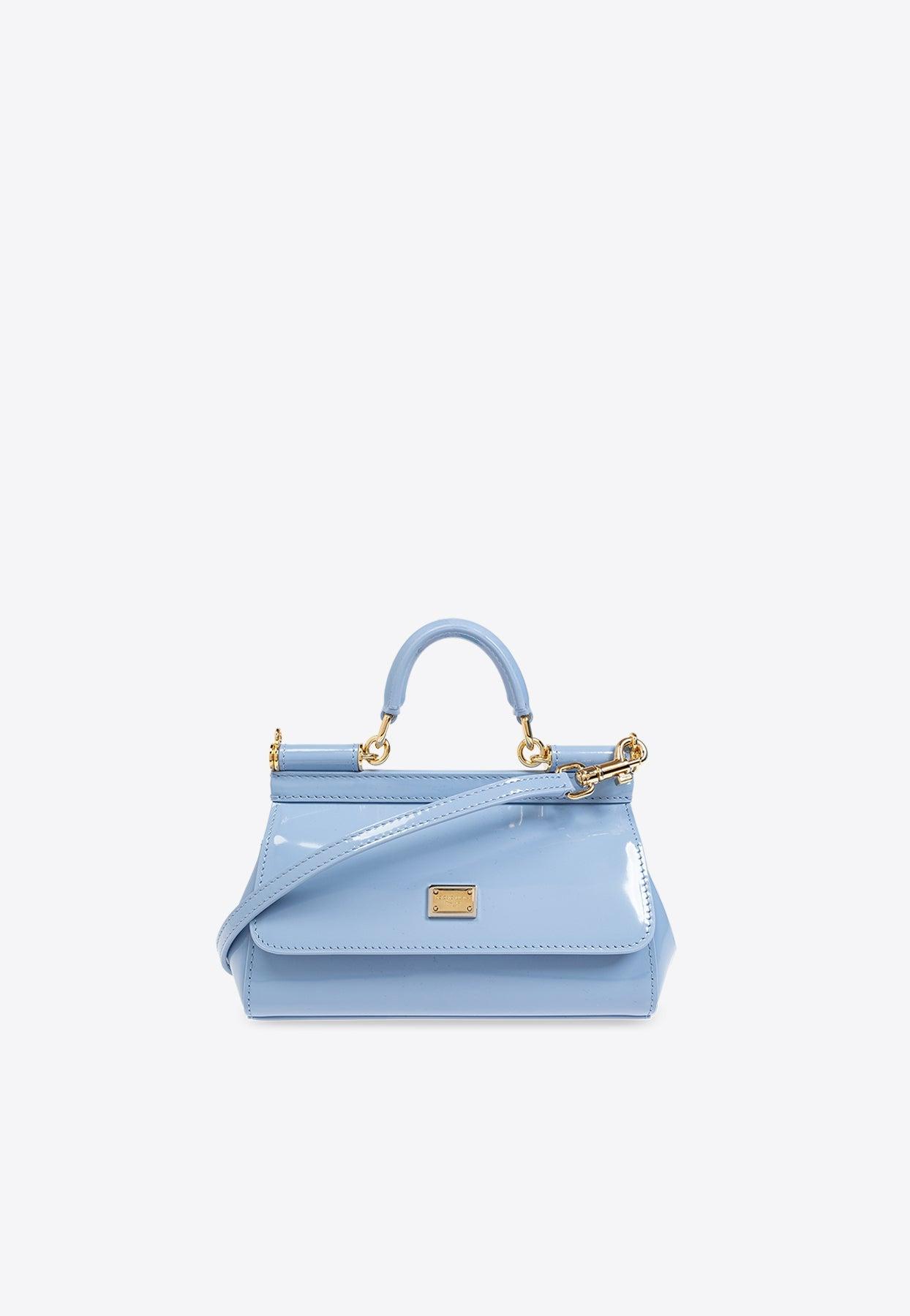 Dolce & Gabbana Small Sicily Polished Leather Shoulder Bag