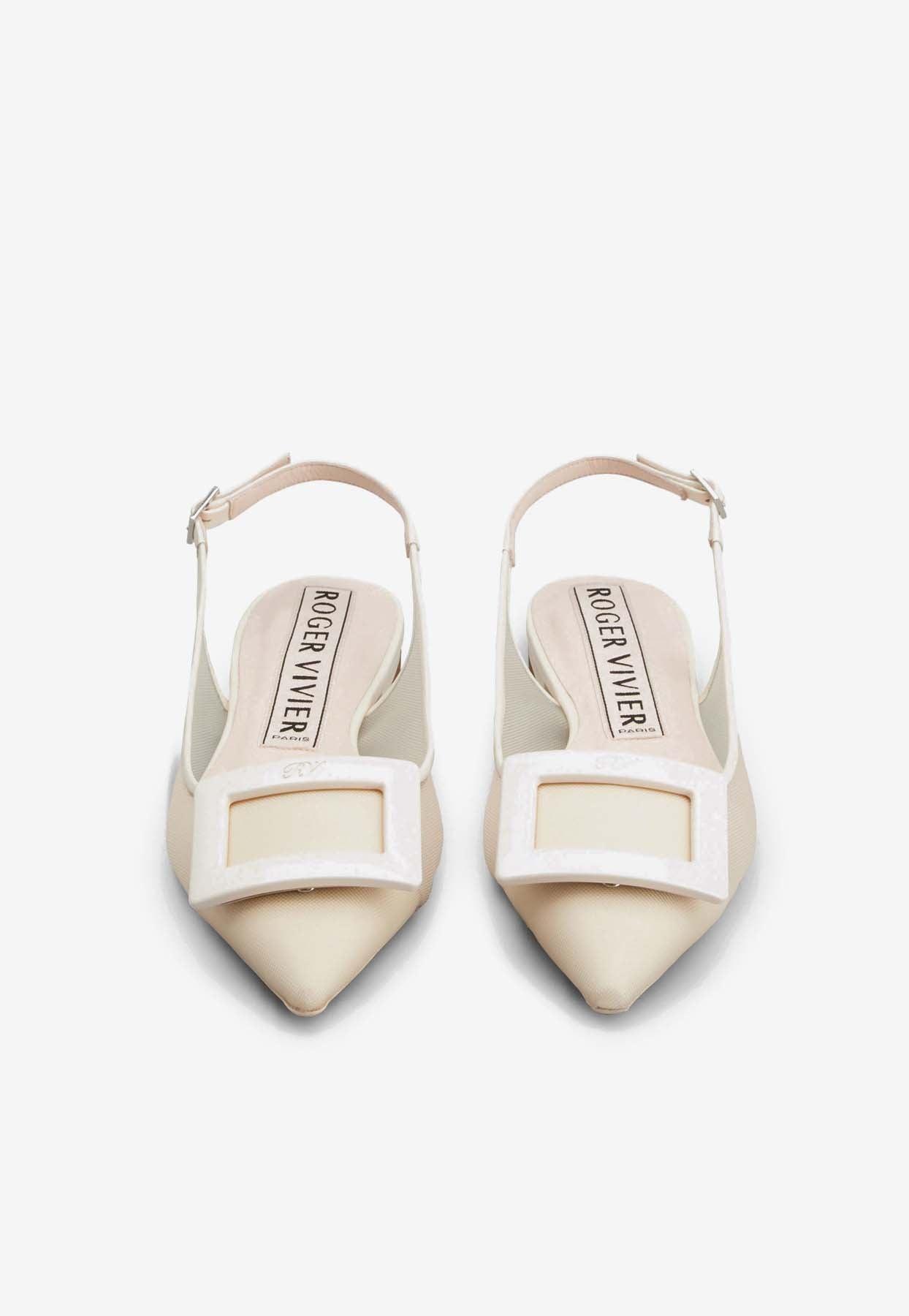 5mm Gommettine Monogram Mesh Slingbacks