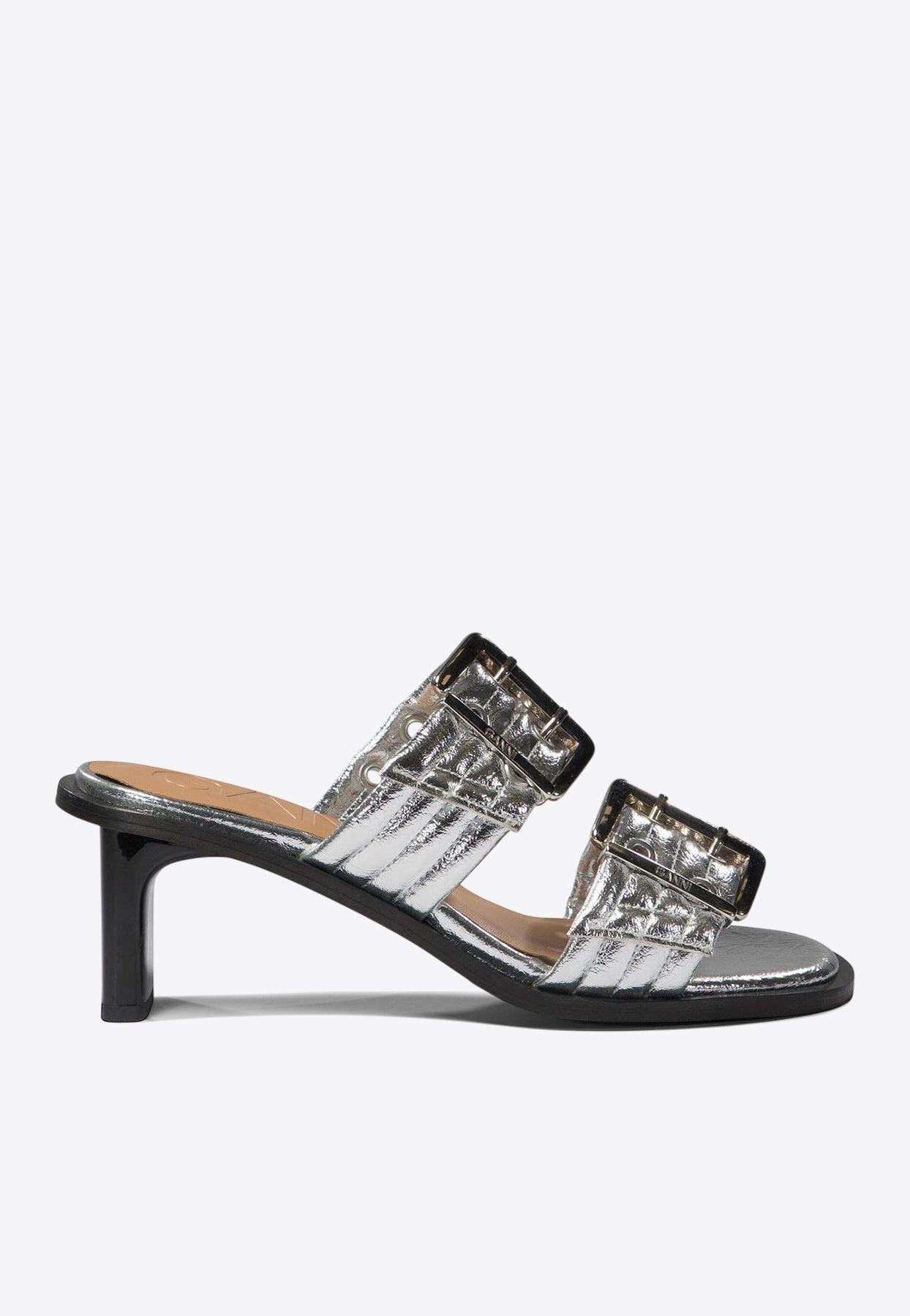 サンダル・ミュール Ganni Satin Black Heeled Sandal Ganni Satin Black Heeled Sandal | ModeSens