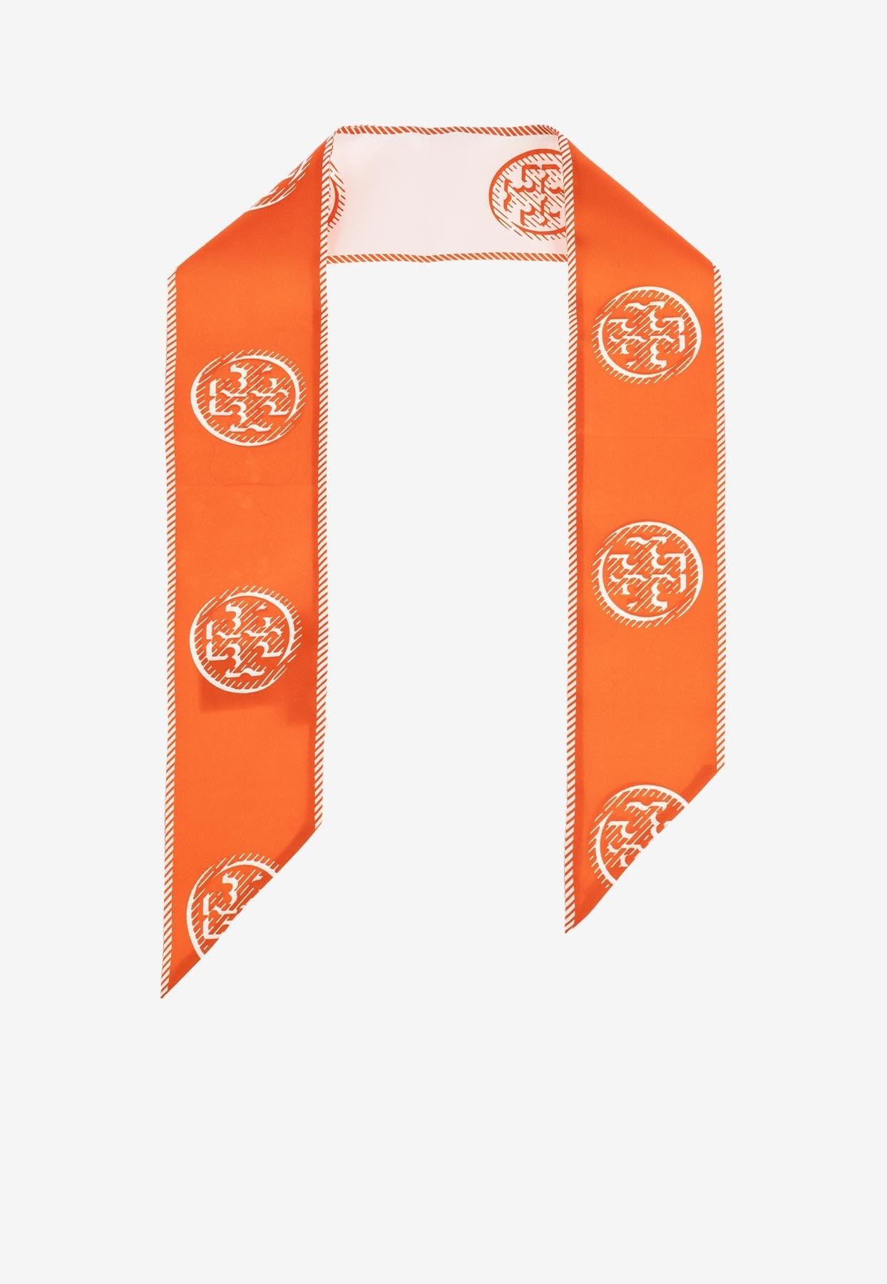 55393★Tory Burch★iris neckerchief with fringe スカーフ ink-basketweave-neckerchief-