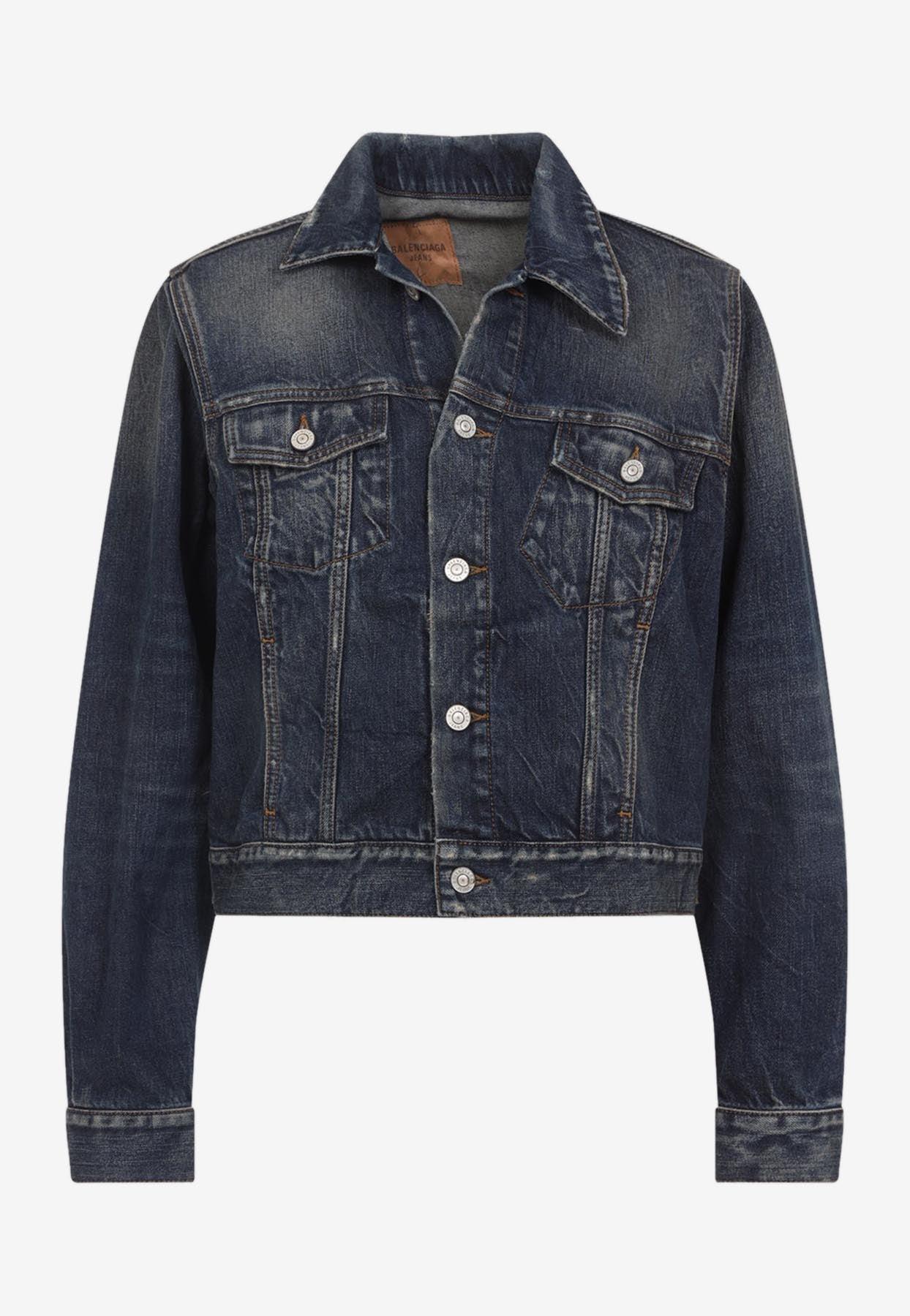 ジャケット Balenciaga Fitted Denim Jacket Yeezy Gap Engineered By Balenciaga Padded Denim Jacket Men's
