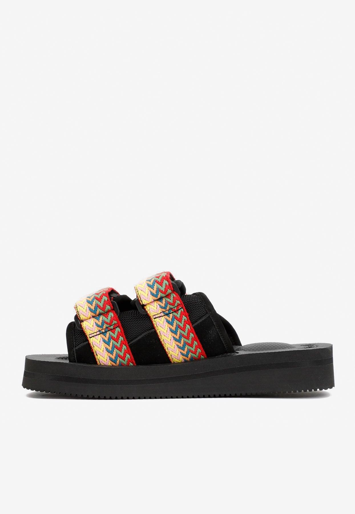 Lanvin X Suicoke Curb Nubuck Sandals in Black for Men | Lyst
