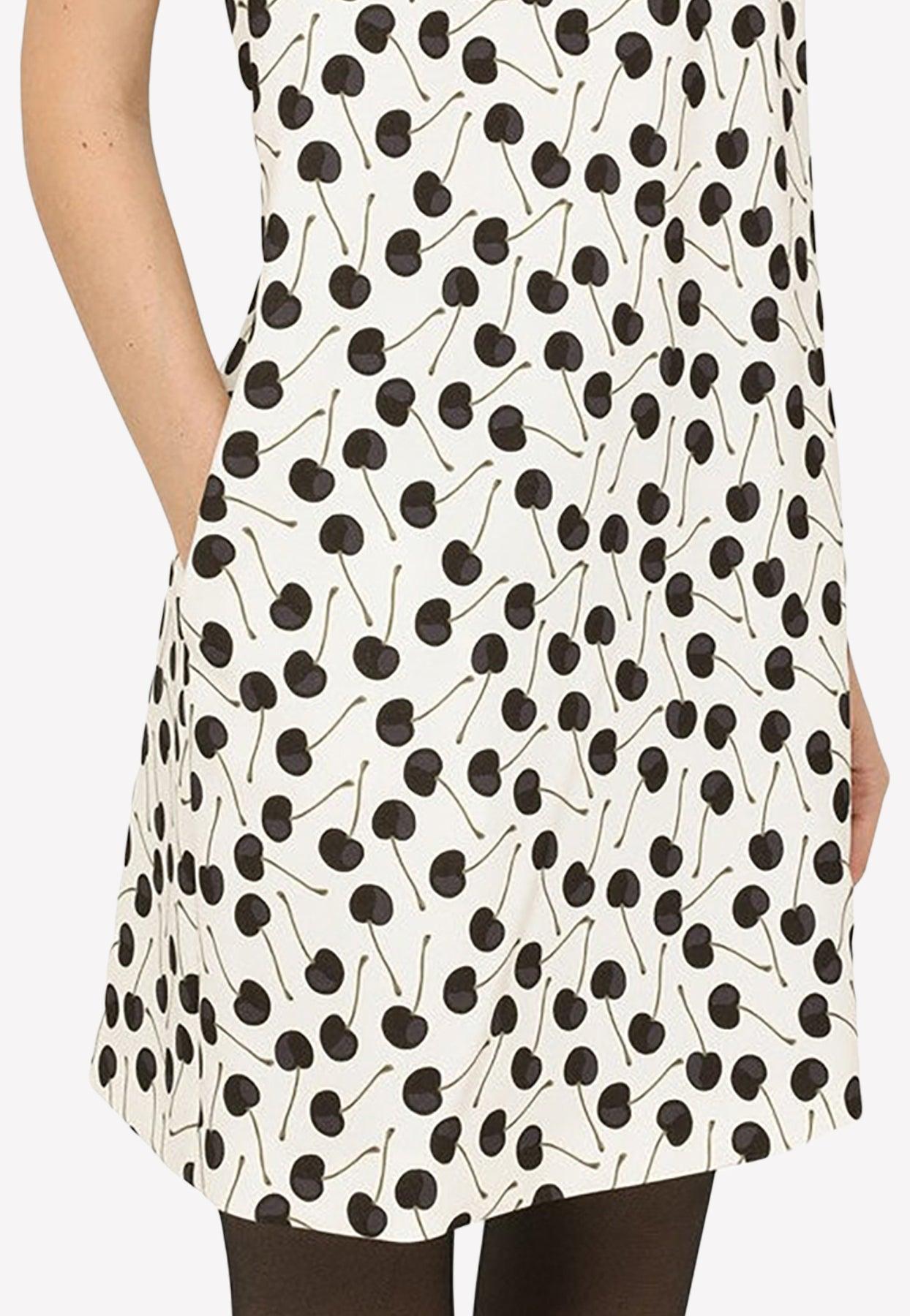 Red Valentino Pussy-bow Printed Silk Crepe De Chine Mini Dress In