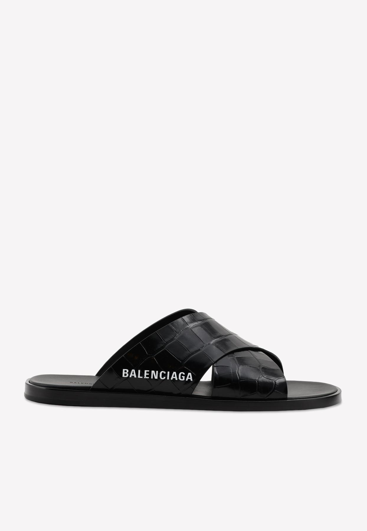 Balenciaga flip flops men discount