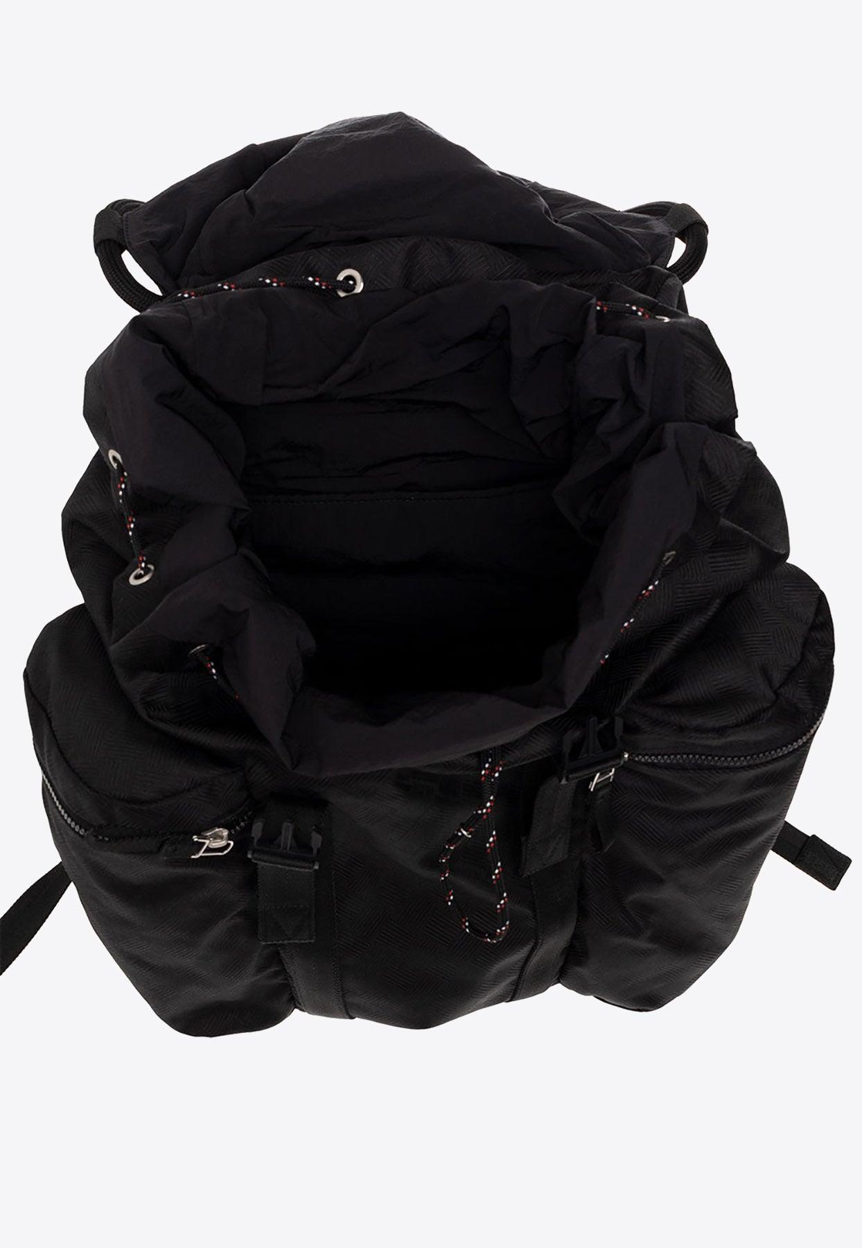 【BOTTEGA VENETA】Woven Jacquard Nylon Rider Backpack BLACK Bottega Veneta - Intrecciato backpack black - The Corner