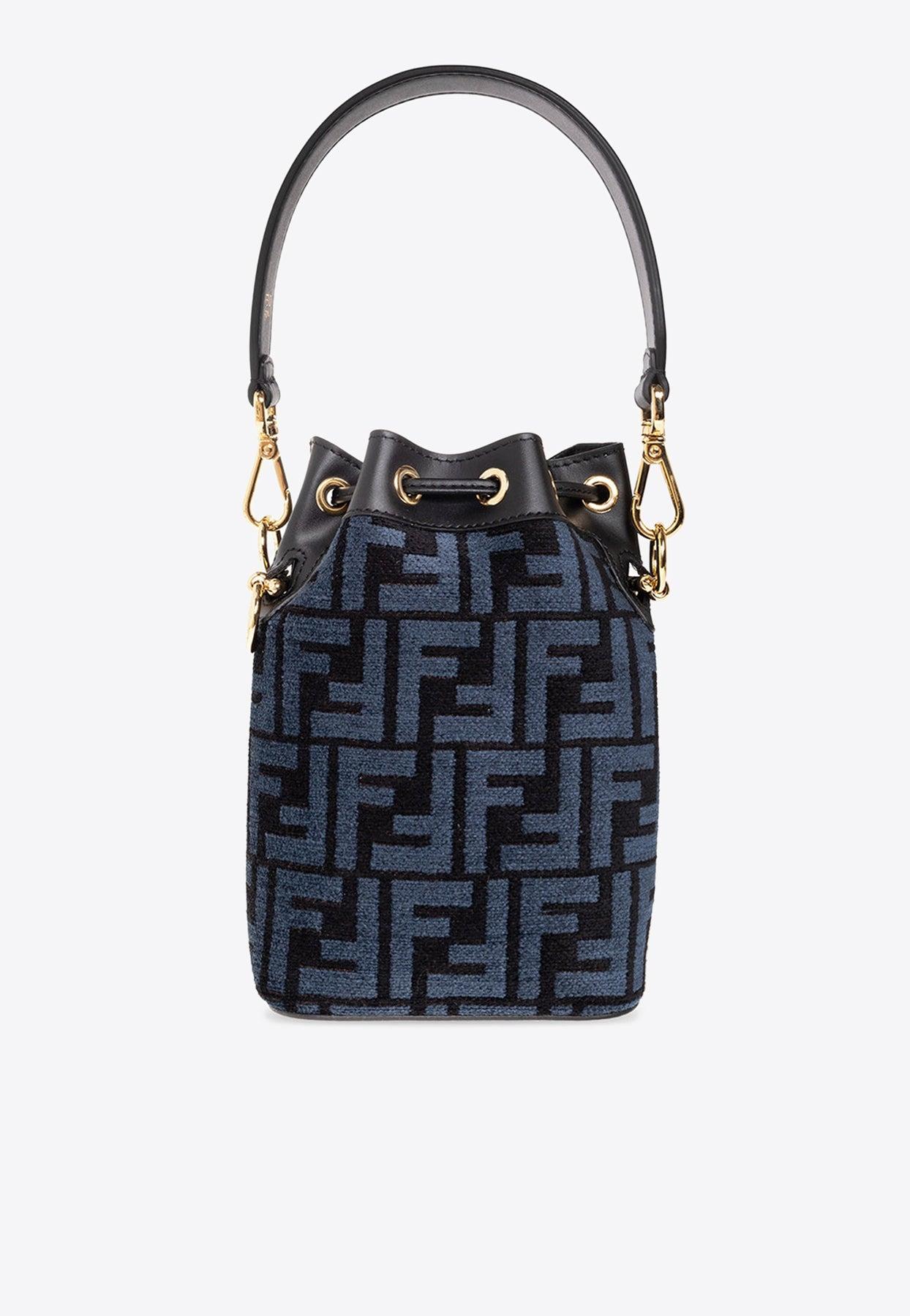 Fendi Mon Tresor Mini Ff Logo-jacquard Bucket Bag In Multi