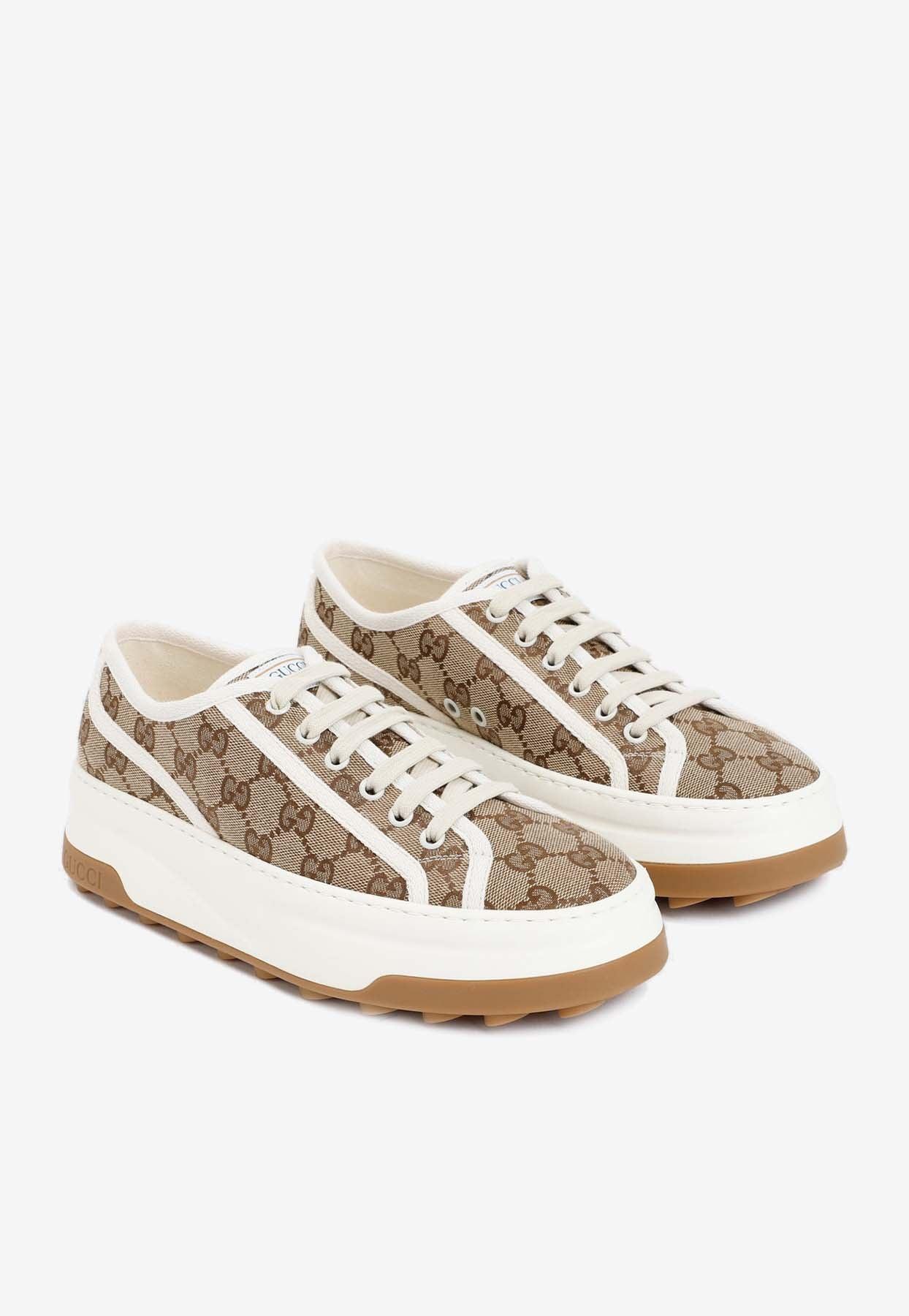 Gucci Tennis Treck Jacquard Sneakers in White Lyst