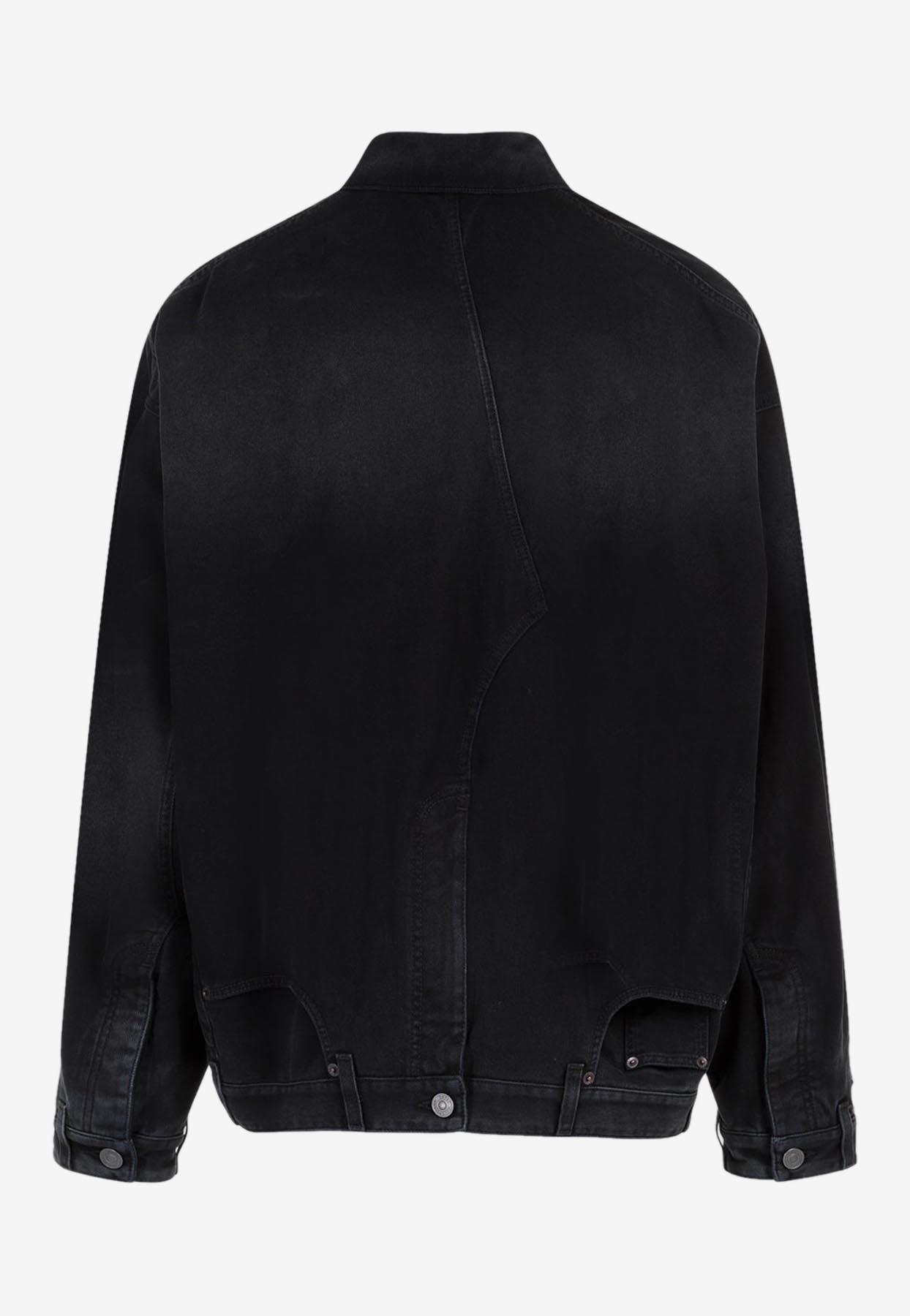 BALENCIAGA, Washed Denim Parka Jacket, Men