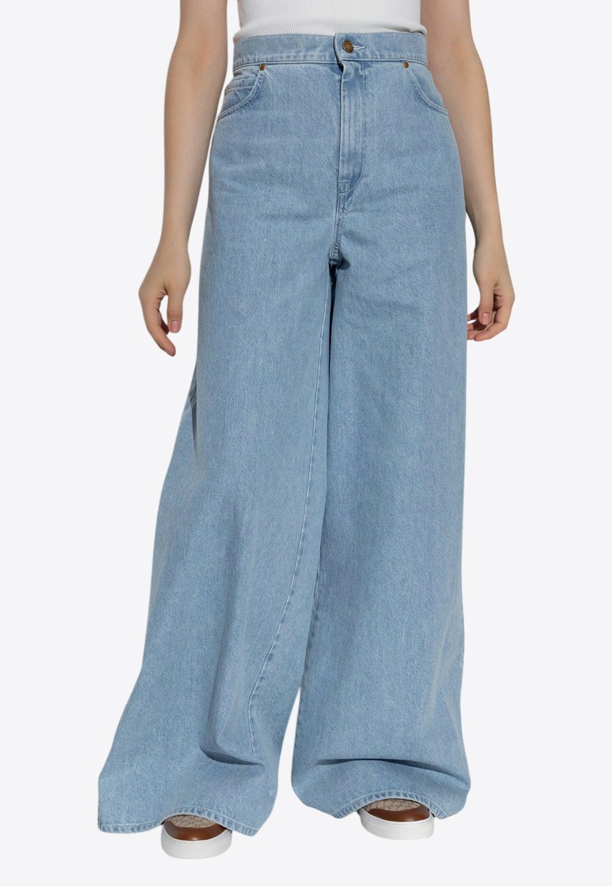 送料関税込【'S Max Mara】Eles mid-rise wide-leg jeans デニム Eles mid-rise wide-leg jeans in blue - S Max Mara | Mytheresa