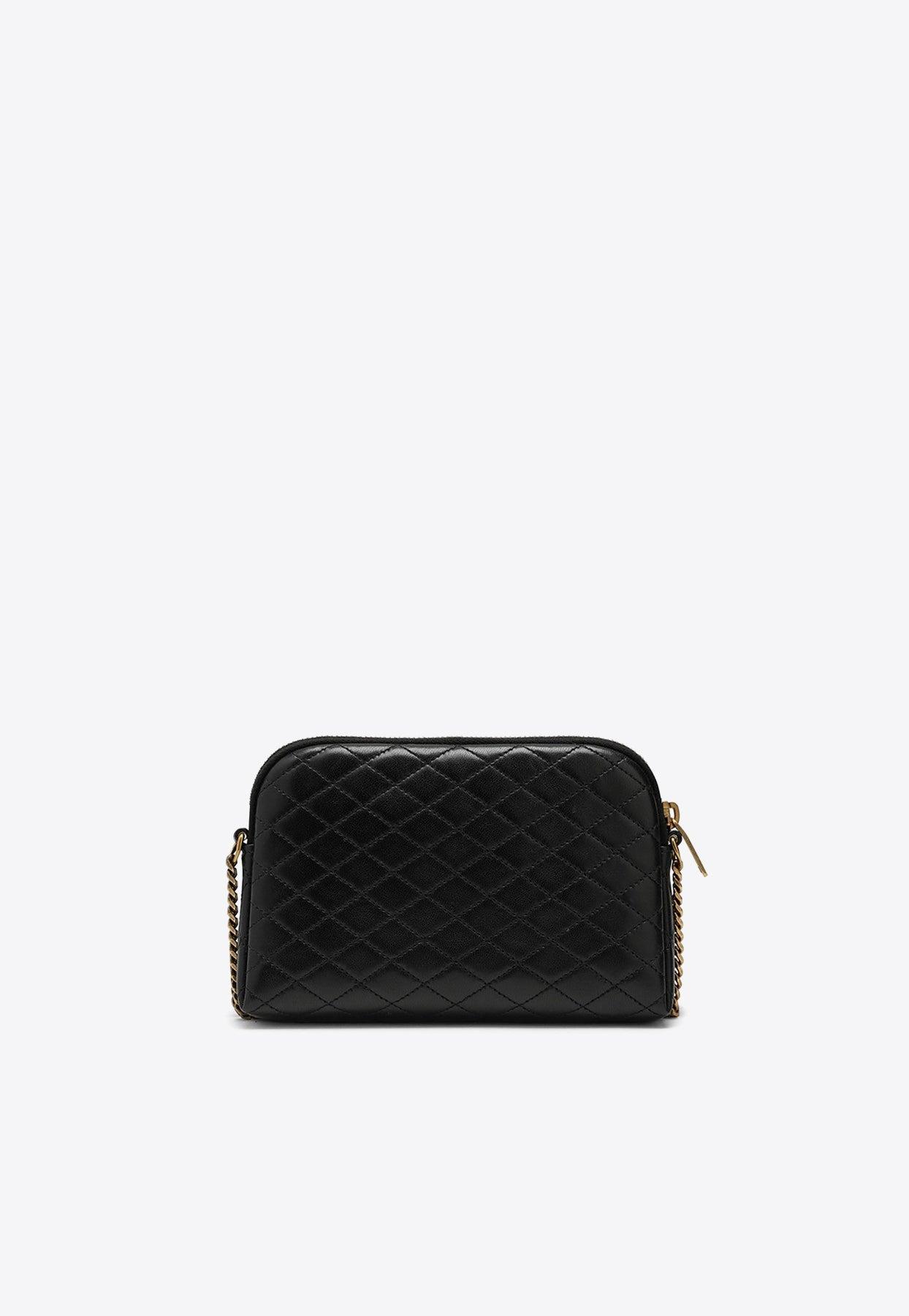 Saint Laurent Gaby Quilted Leather Crossbody Bag in Black