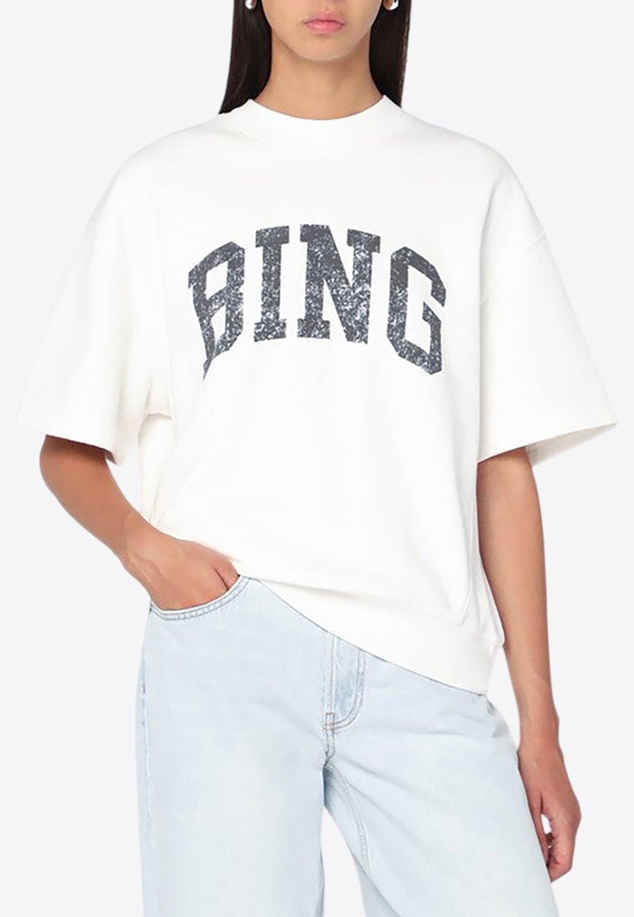 ★期間限定セール★【新品】ANINE BING アニンビン　ロゴTシャツ ANINE BING ロゴ Tシャツ | グレー | FARFETCH JP