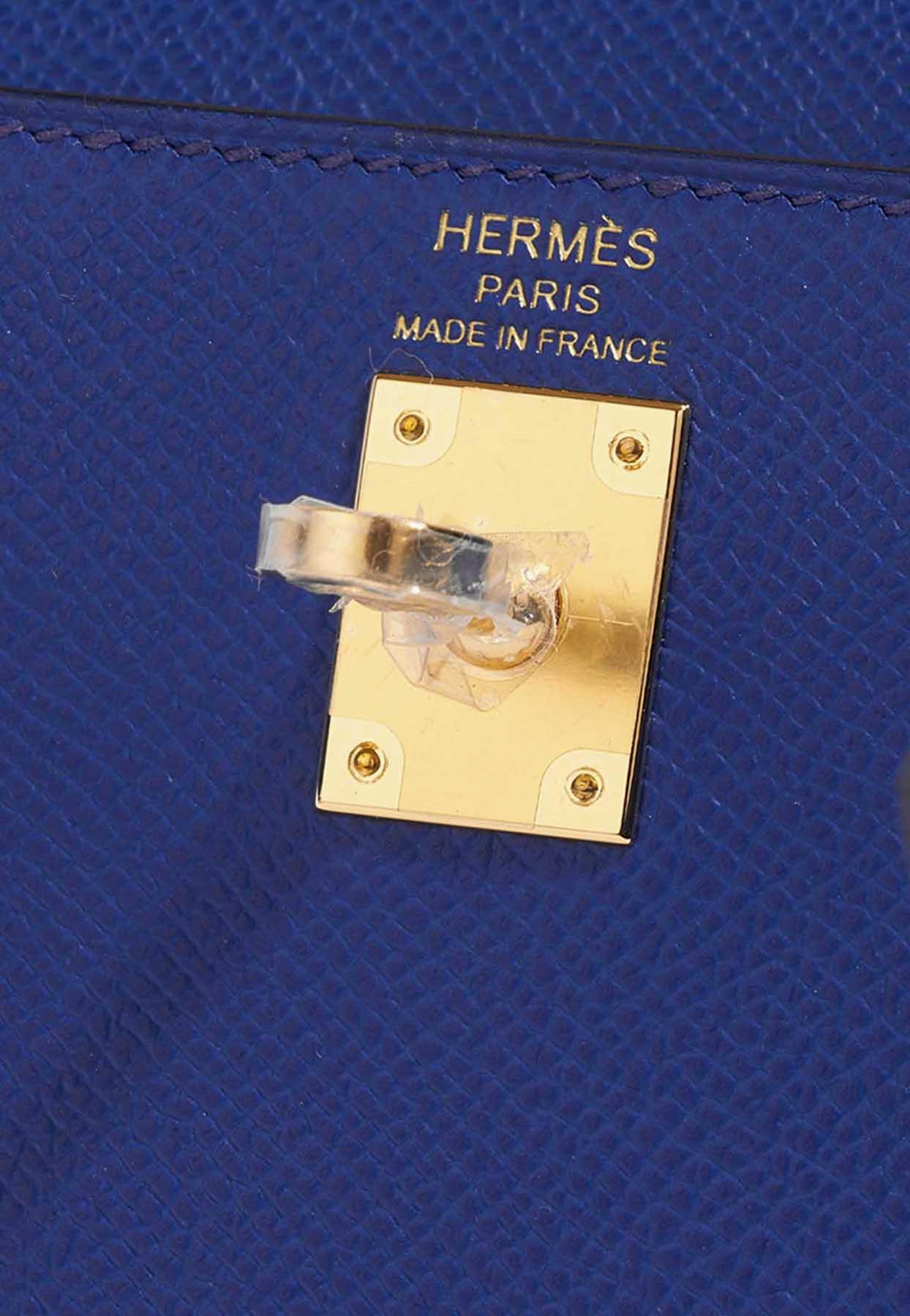 Brand new Hermes kelly 25 Blue Brume Epsom GHW Sold – Ruelamode