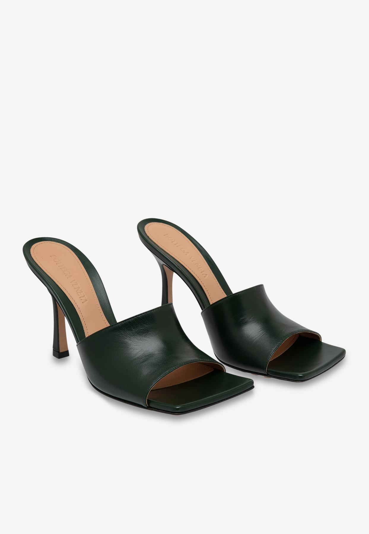 bottega veneta leather stretch toe heels