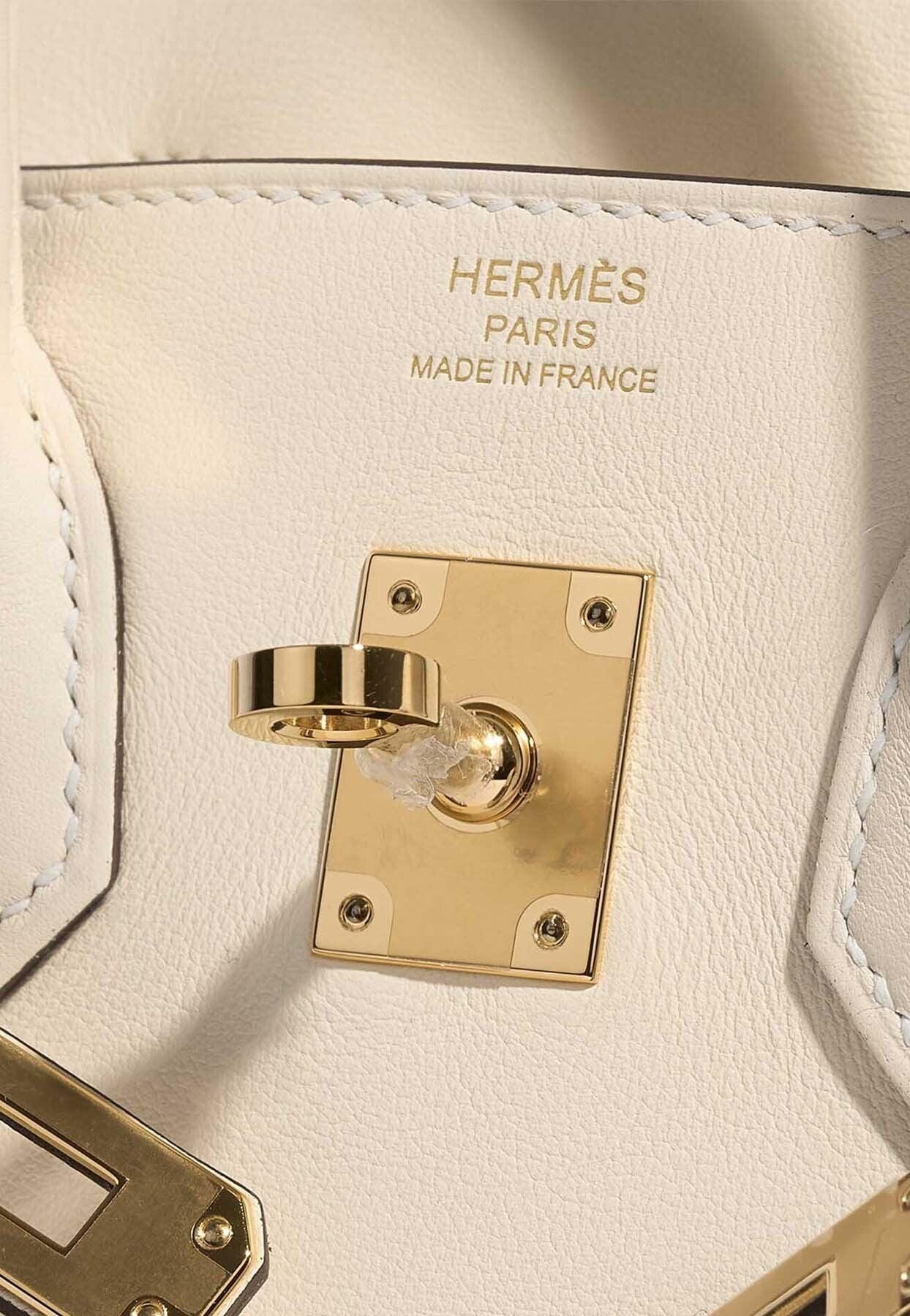 Hermes Birkin 25 Nata Swift Gold Hardware