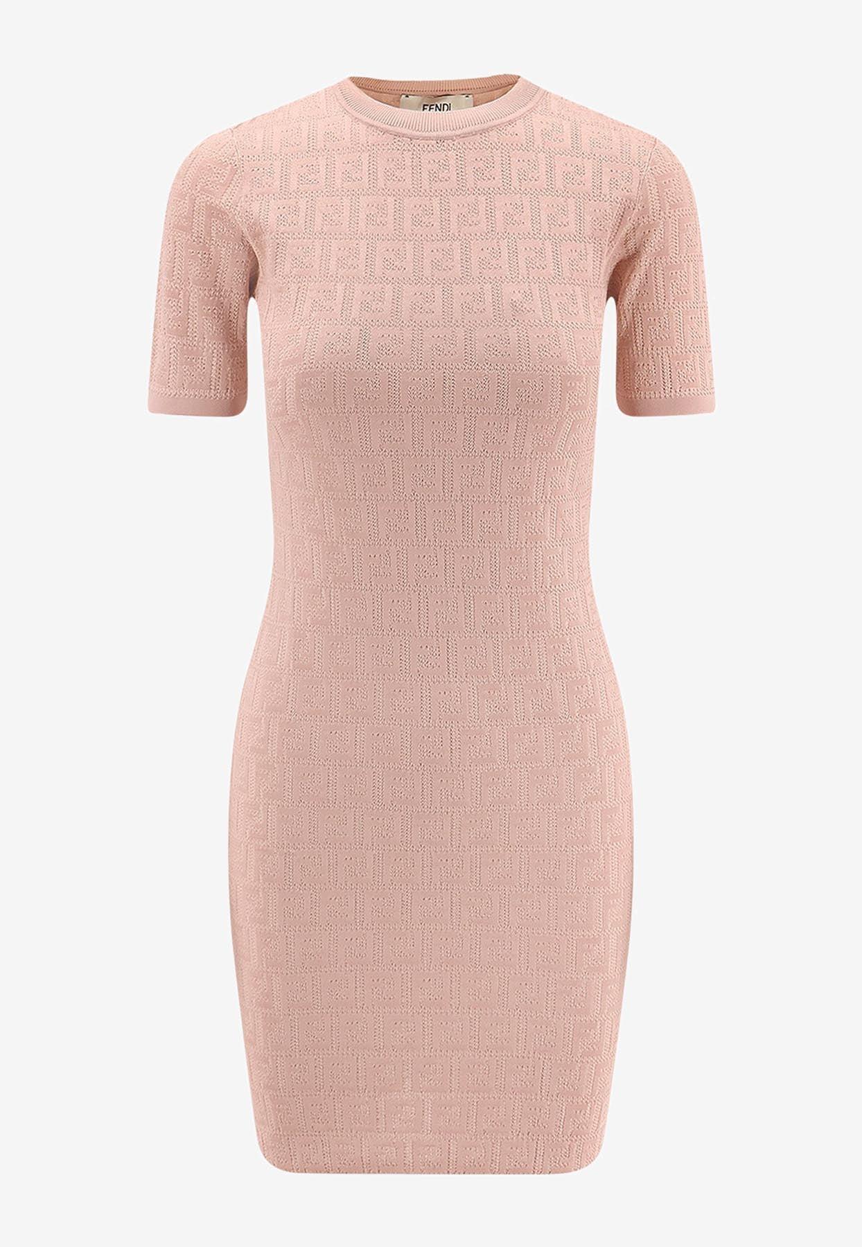 fendi bodycon dress Fendi Zucca Bodycon Dress - Black Dresses, Clothing - FEN84047
