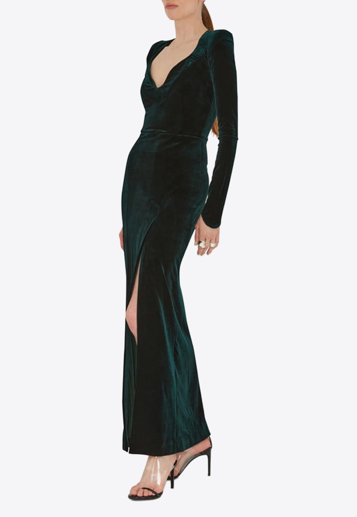 green emerald velvet dress Rent Galvan Green Stargaze Sequin Dress