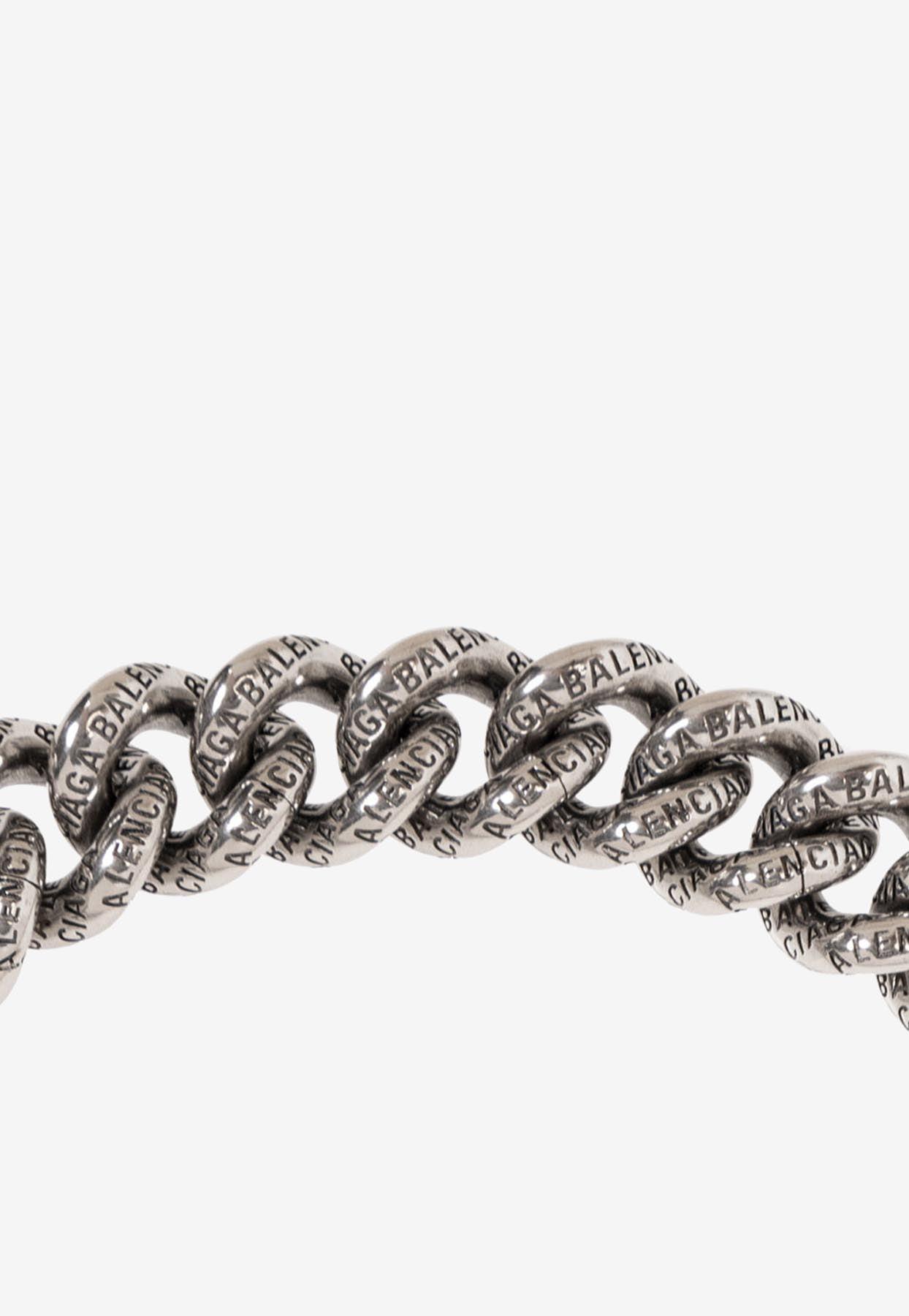 Balenciaga logo-plaque chain-link Bracelet - Farfetch