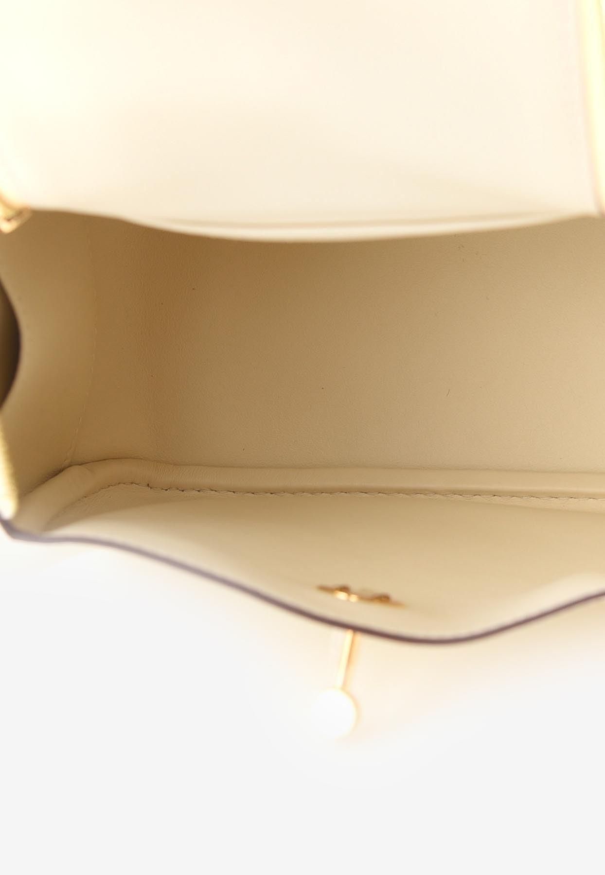 Hermès Nata/Lime Swift Leather Palladium Finish Mini Lindy Bag