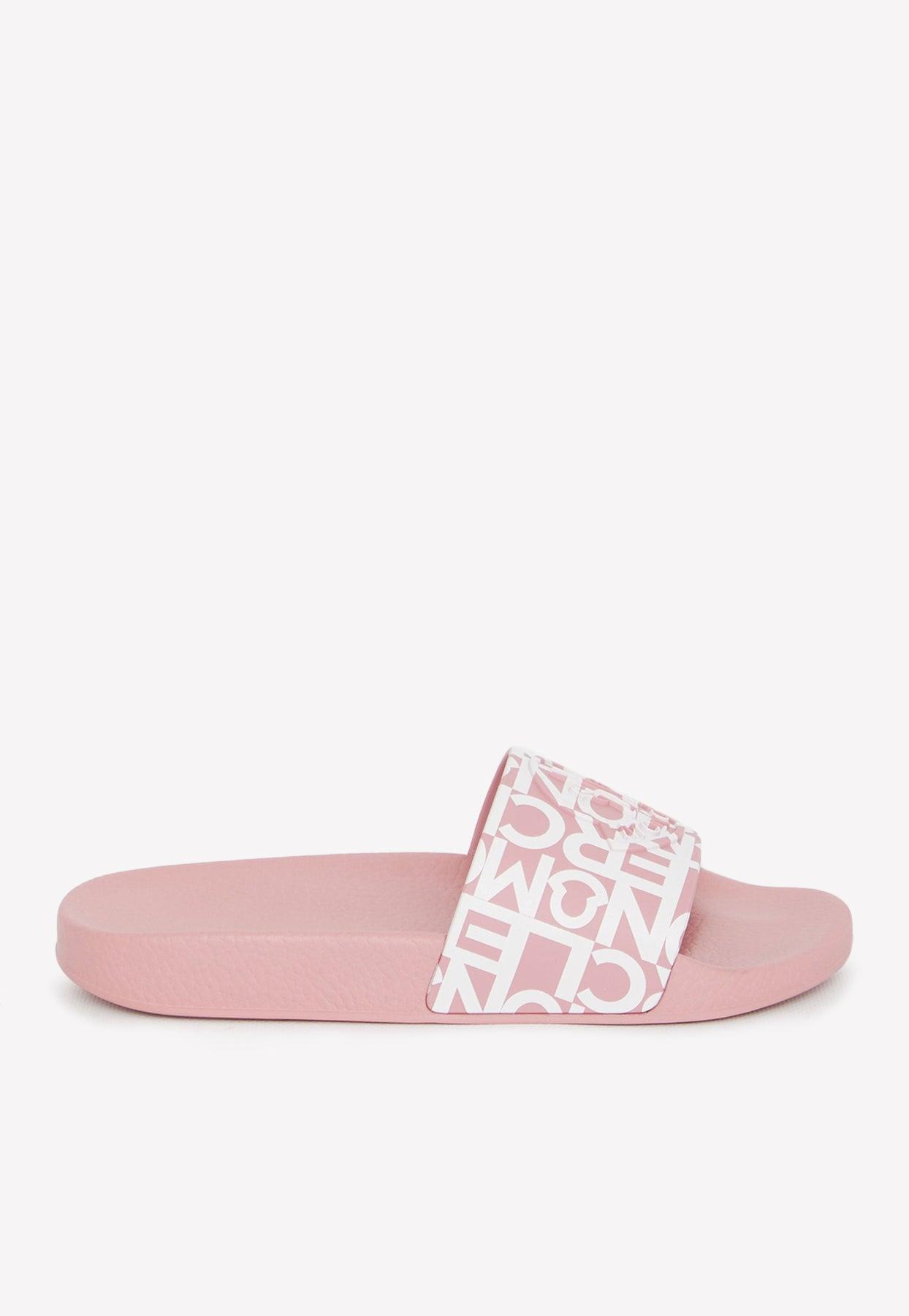 Moncler Jeanne Rubber Slides in Pink | Lyst