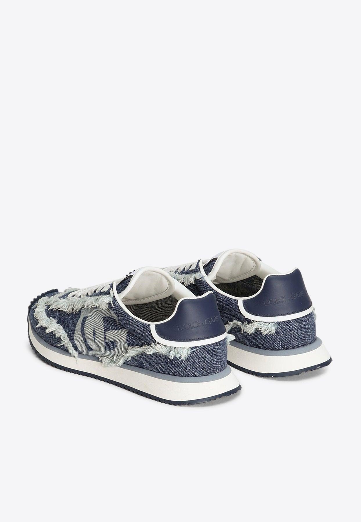 スニーカー DOLCE&GABBANA DG CUSHION SNEAKERS IN DENIM Dolce & Gabbana Dg Cushion Denim Sneakers in Blue | Lyst