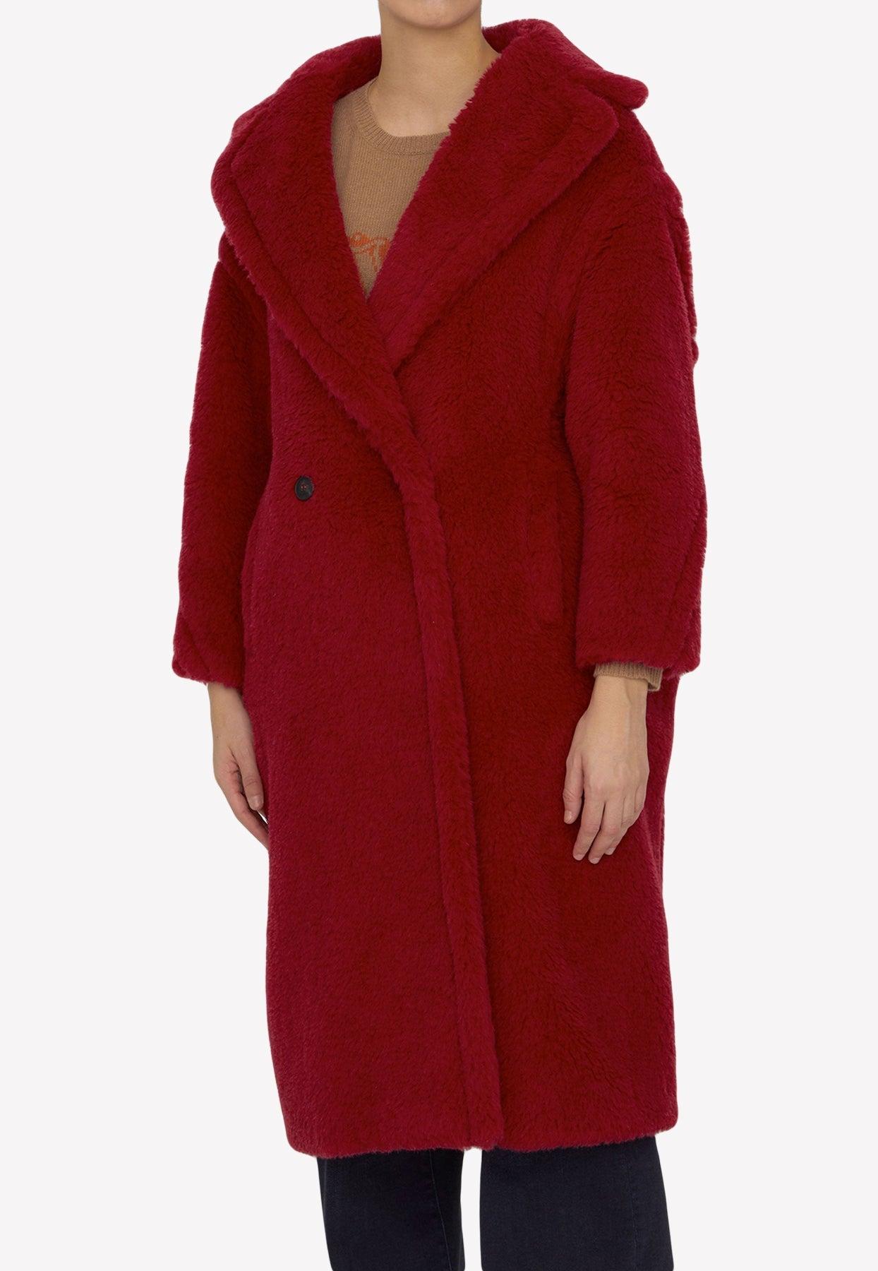 Max Mara Teddy Bear Double-breasted Coat in Red | Lyst