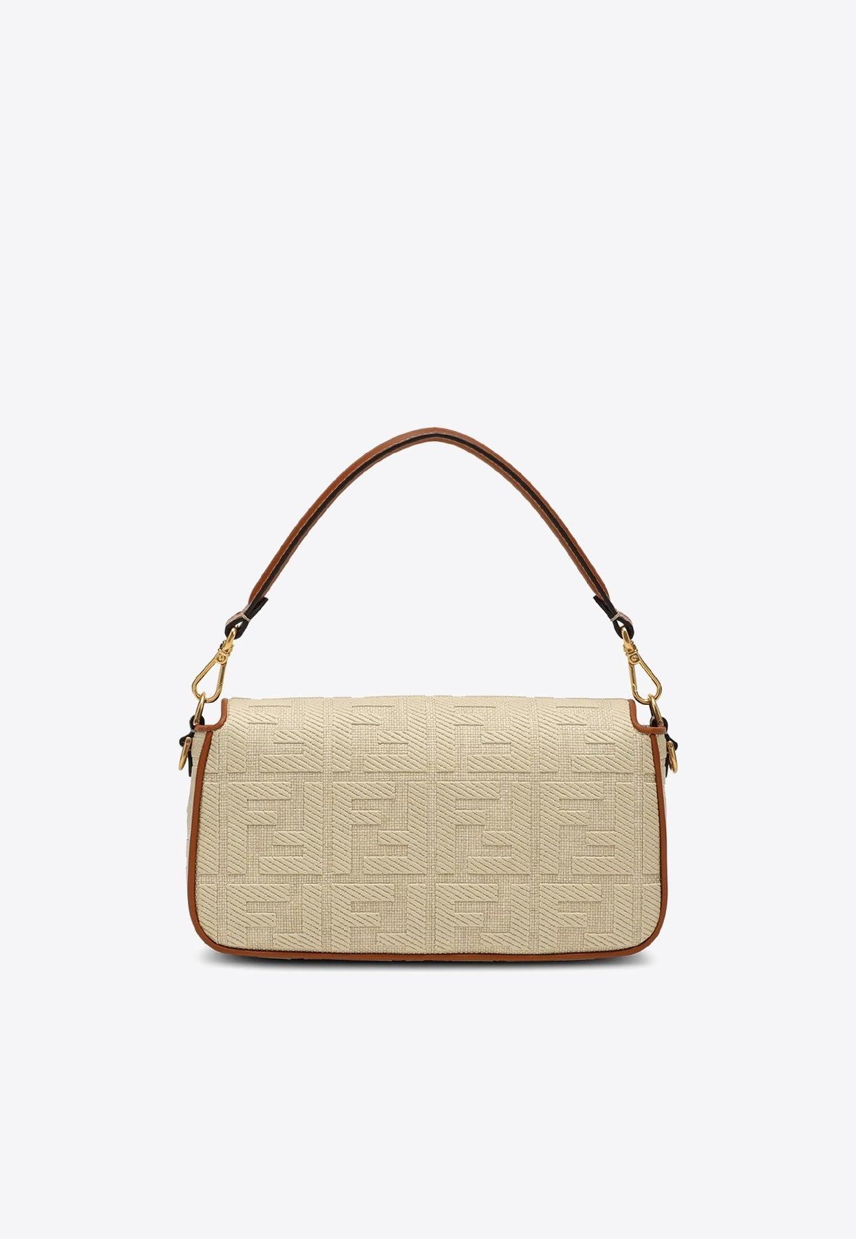 Baguette - Multicolor canvas bag with FF embroidery