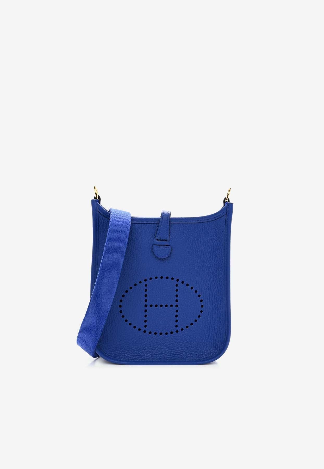 Hermès Evelyne Tpm In Bleu Royal Taurillon Clemence With Gold