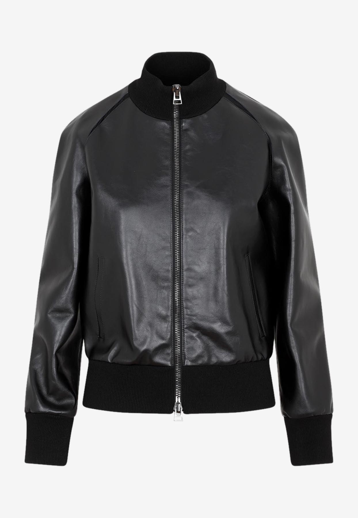 Tom Ford Zip-up Bomber Jacket In Leather in Black | Lyst