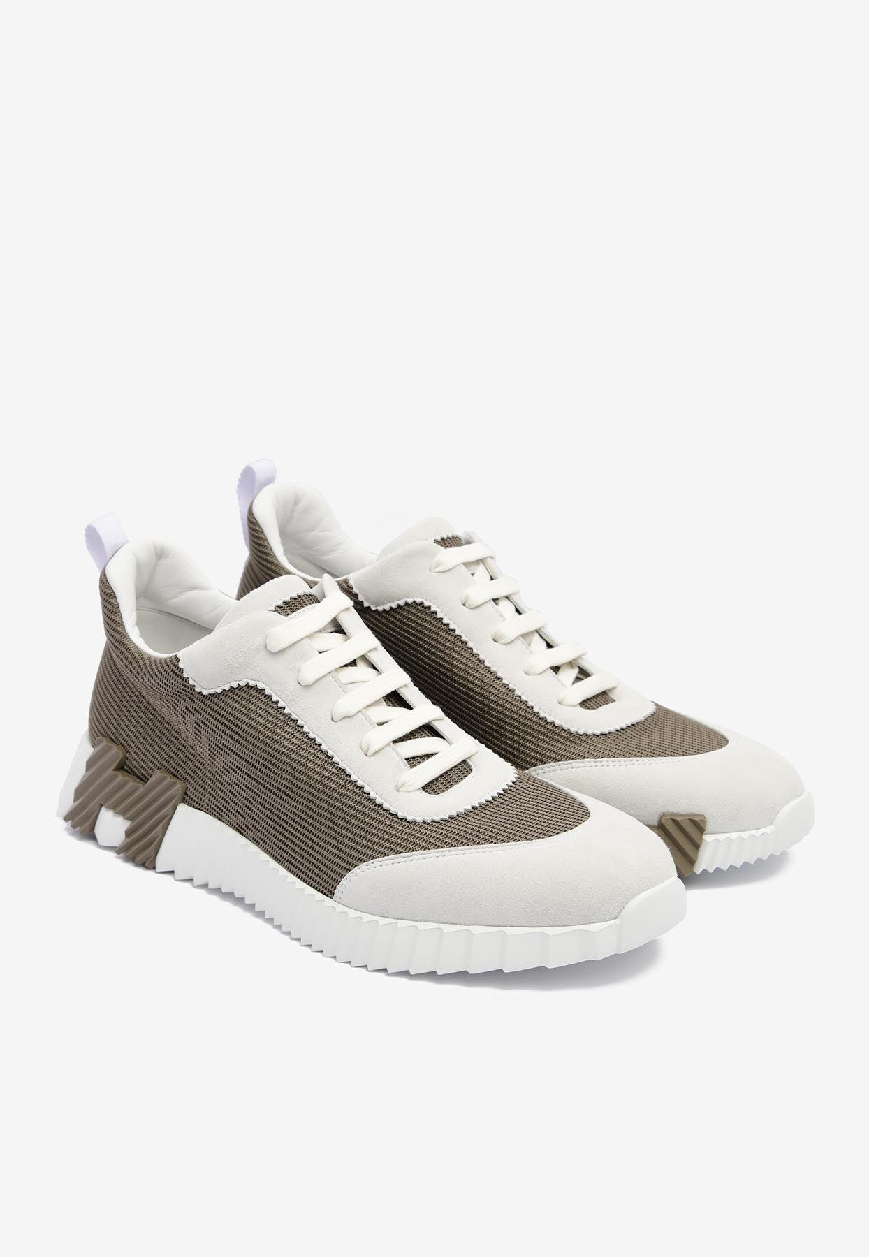 Hermès Bouncing Low-top Beige And White Sneakers in Natural for Men | Lyst