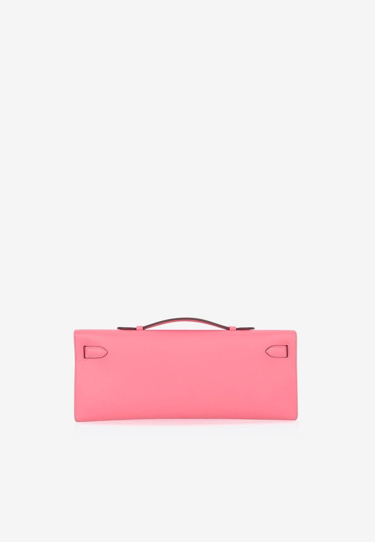 HERMÈS Kelly Pochette clutch in Rose Azalee Swift leather with Palladium  hardware-Ginza Xiaoma – Authentic Hermès Boutique