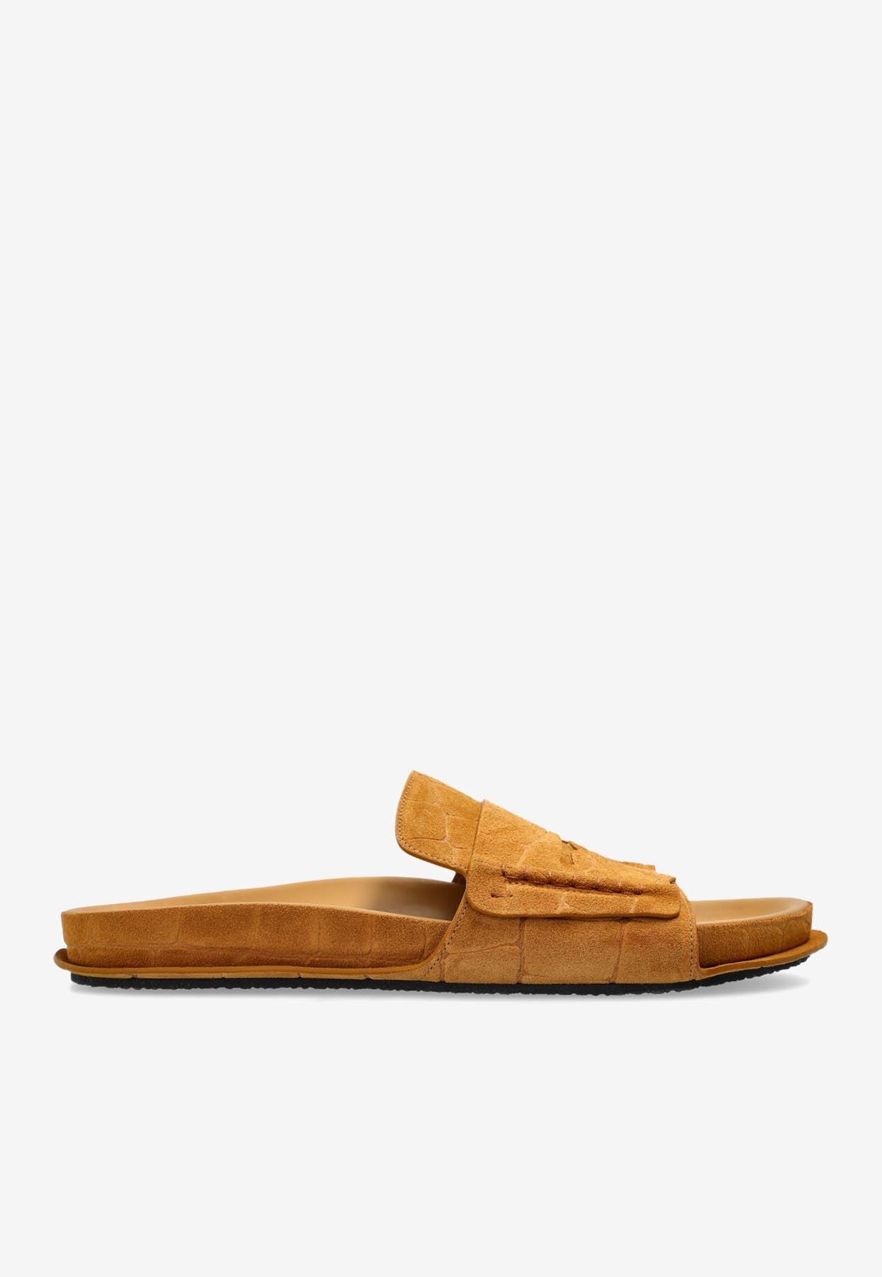 Jacquemus Les Brown Suede Men Sandals Leather Slides Size 43 US10 Jacquemus Sandals and Slides for Men | Online Sale up to 54  main image 2