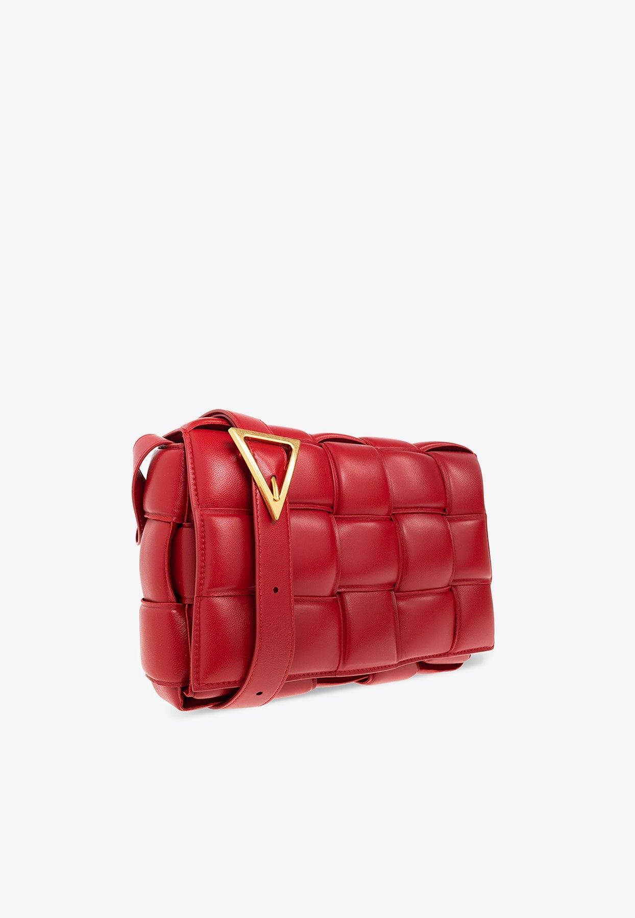 Bottega Veneta Small Padded Cassette Shoulder Bag in Red