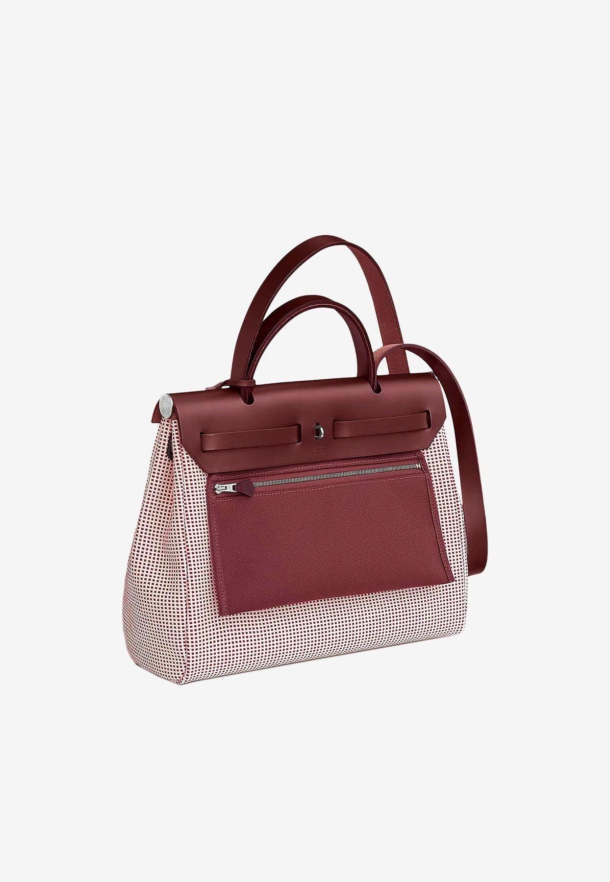 Hermes Herbag Zip H Vibration Toile and Leather 31