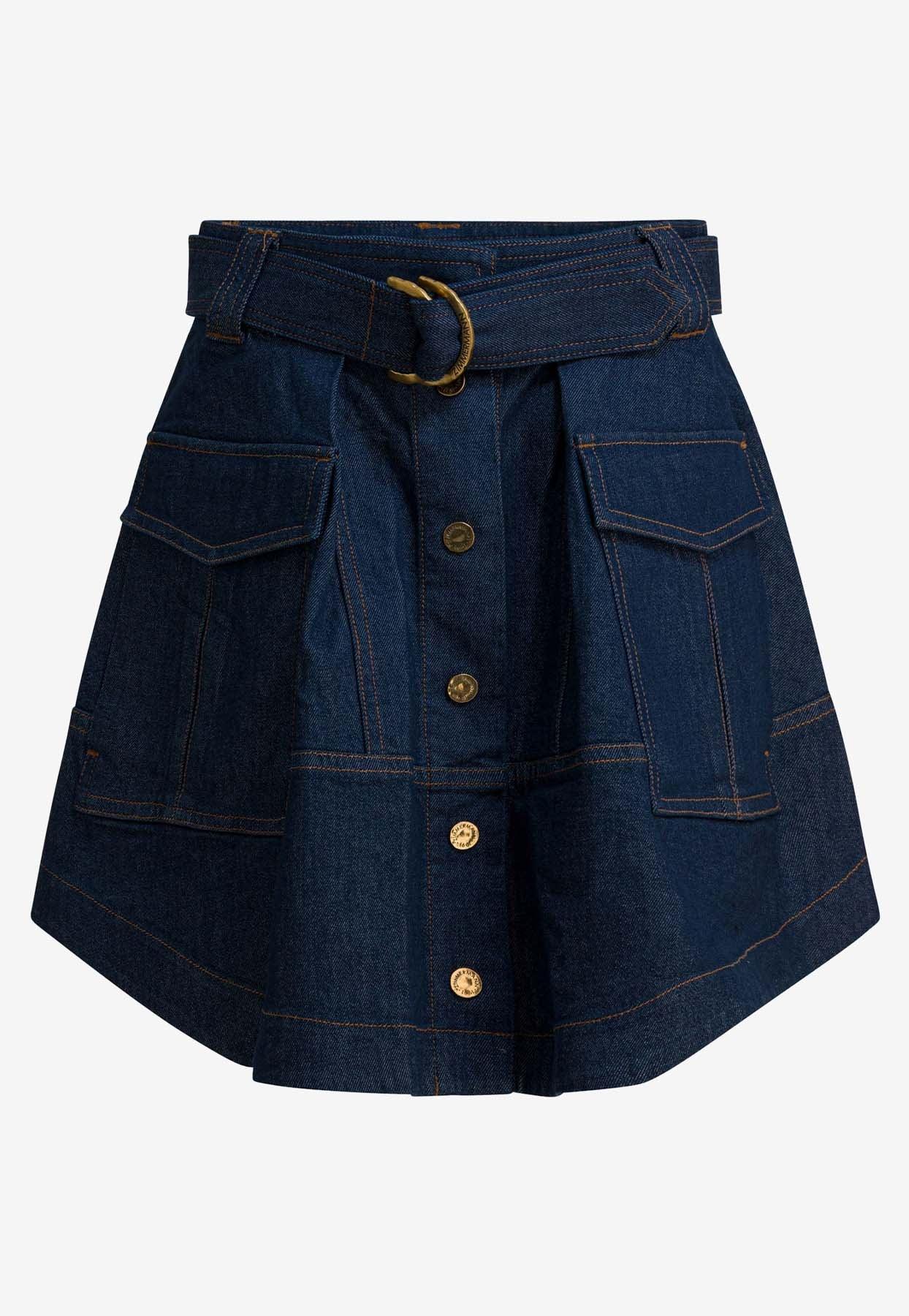 Designer Zimmermann Brightside Wrap Mini Skirts for Women Up