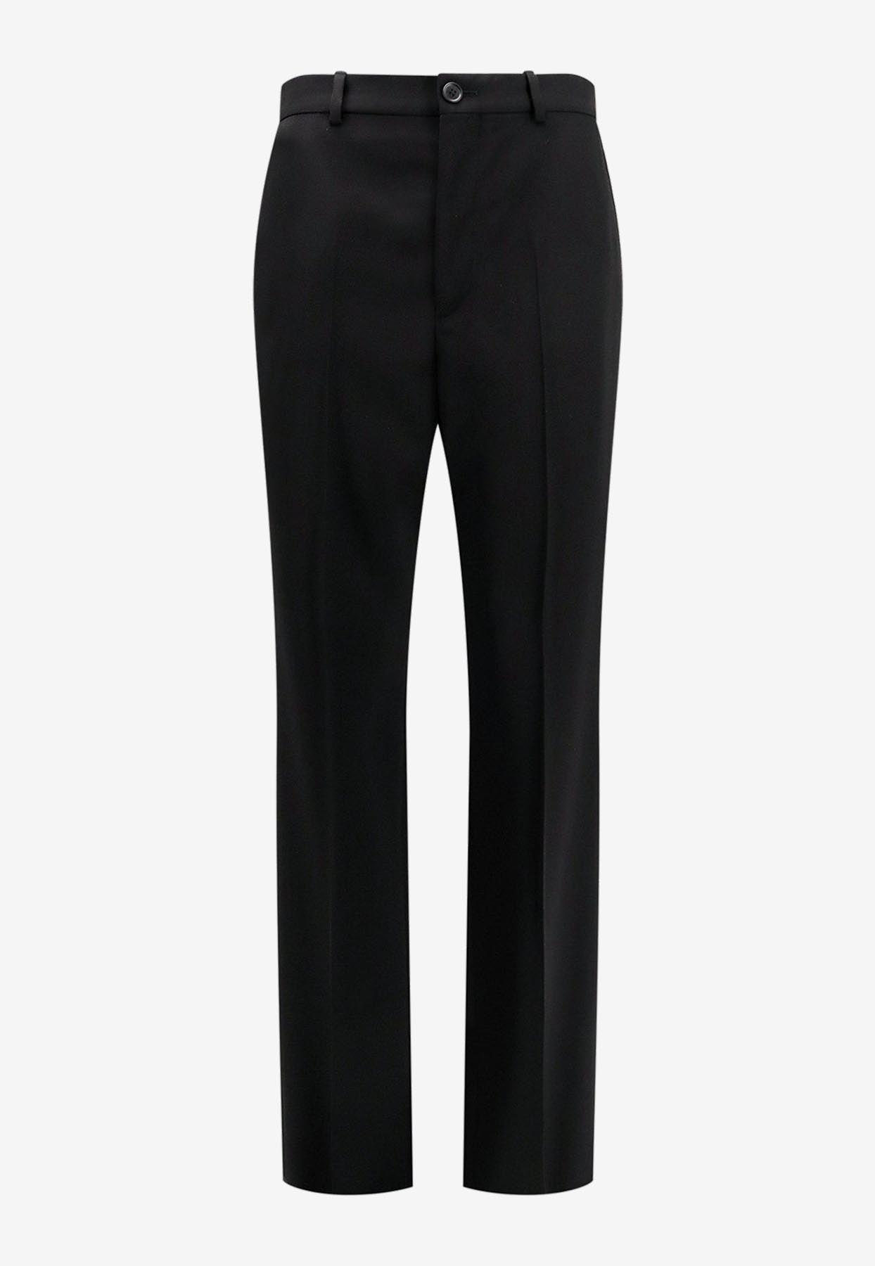 パンツ BALENCIAGA Women Straight Pants 814016TRN07 1000 BLACK Women's Straight Fit Pants in Black | Balenciaga US