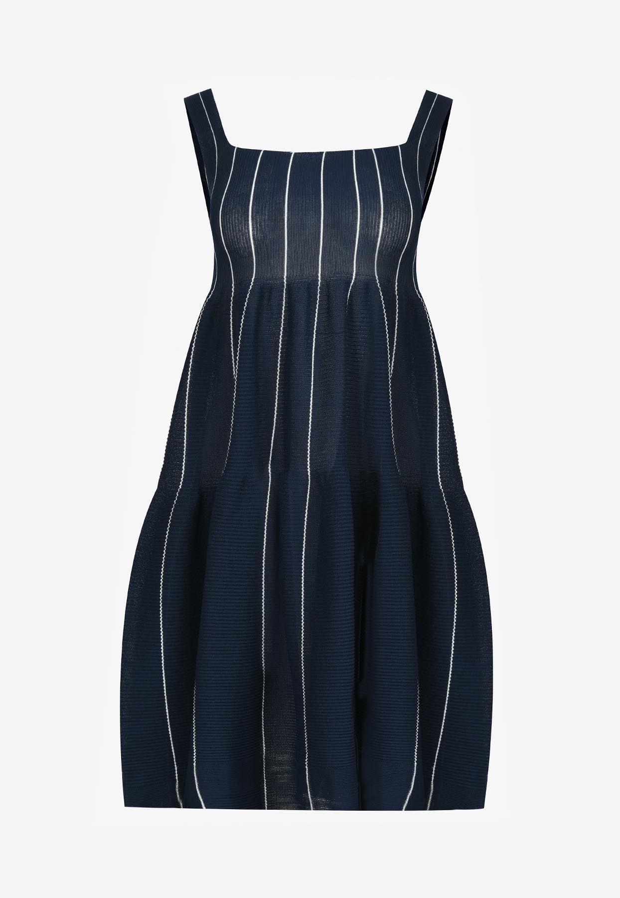 CASCADES SLEEVELESS TIERED MINI DRESS