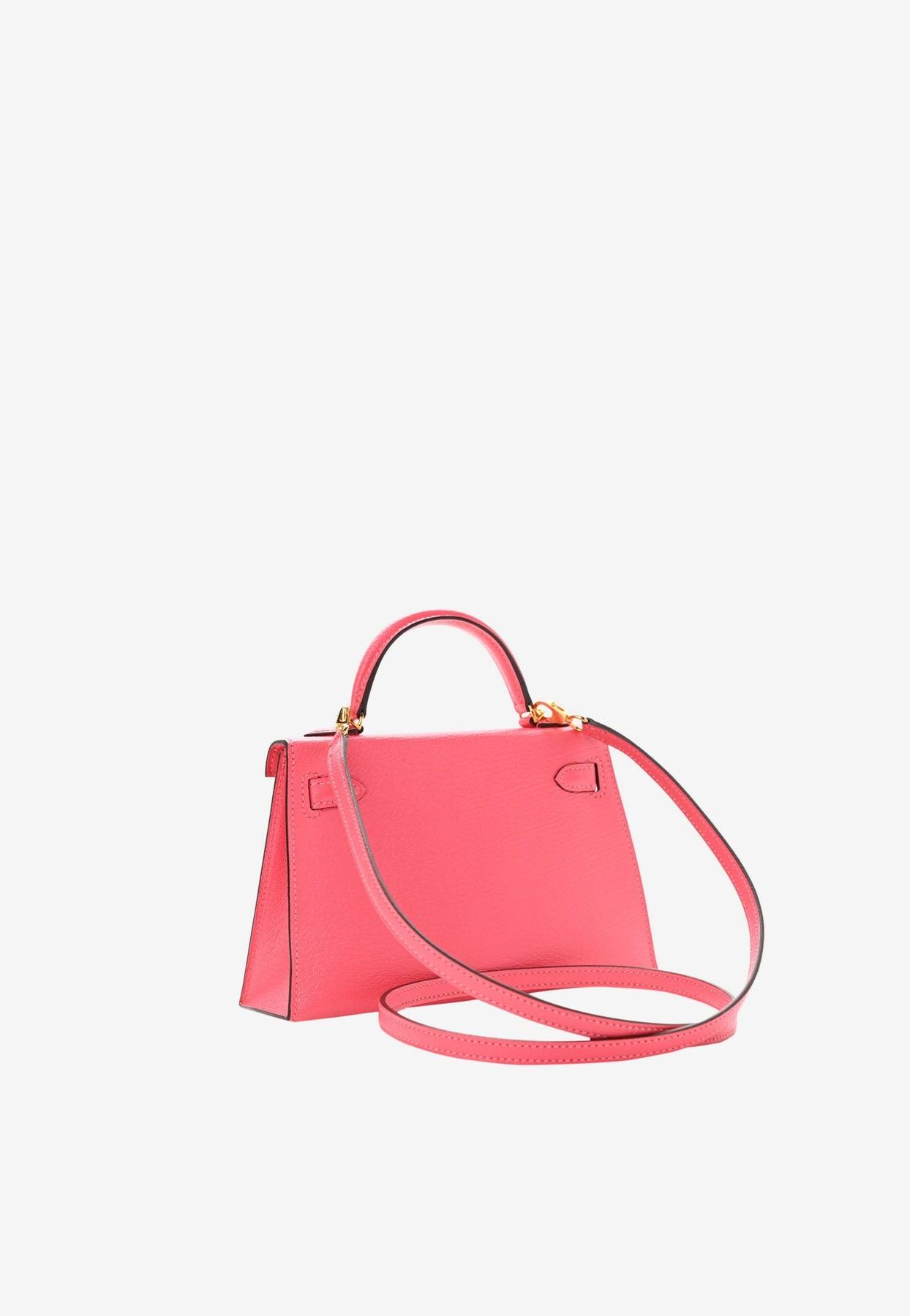 Hermès Mini Kelly Sellier 20 Top Handle Bag In Rose Lipstick
