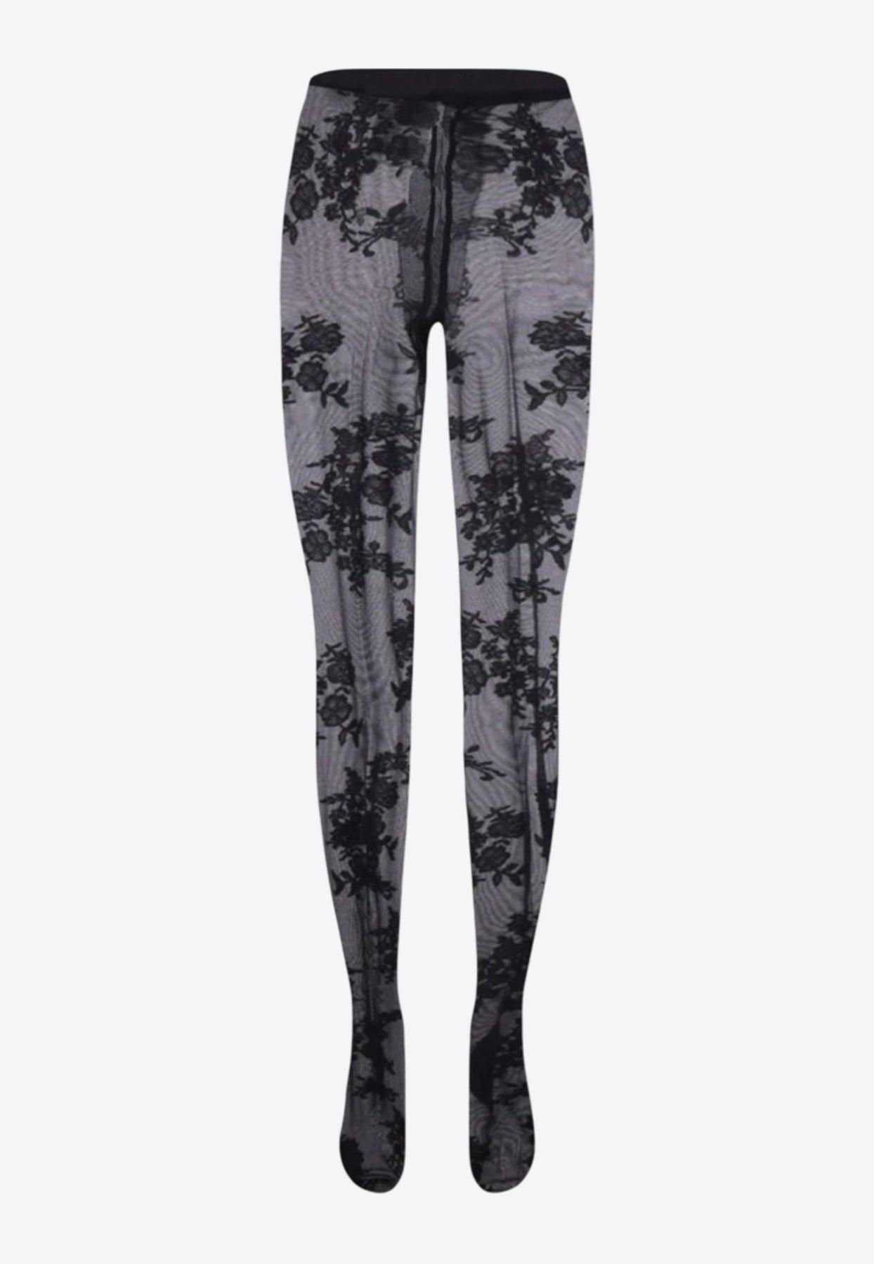 タイツ・ソックス VALENTINO GARAVANI Pizzo Reborde Tights Yellow Valentino Garavani Pizzo Rebordè Tights Socks | THE LIST