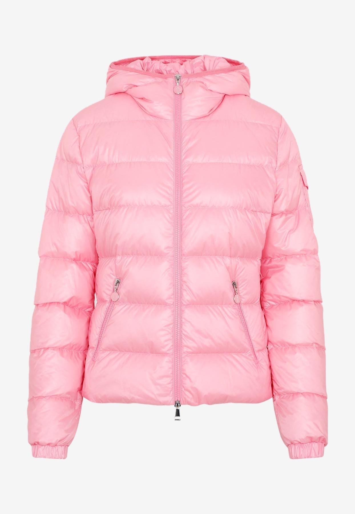Moncler Gles Down Quilted Jacket in Pink | Lyst