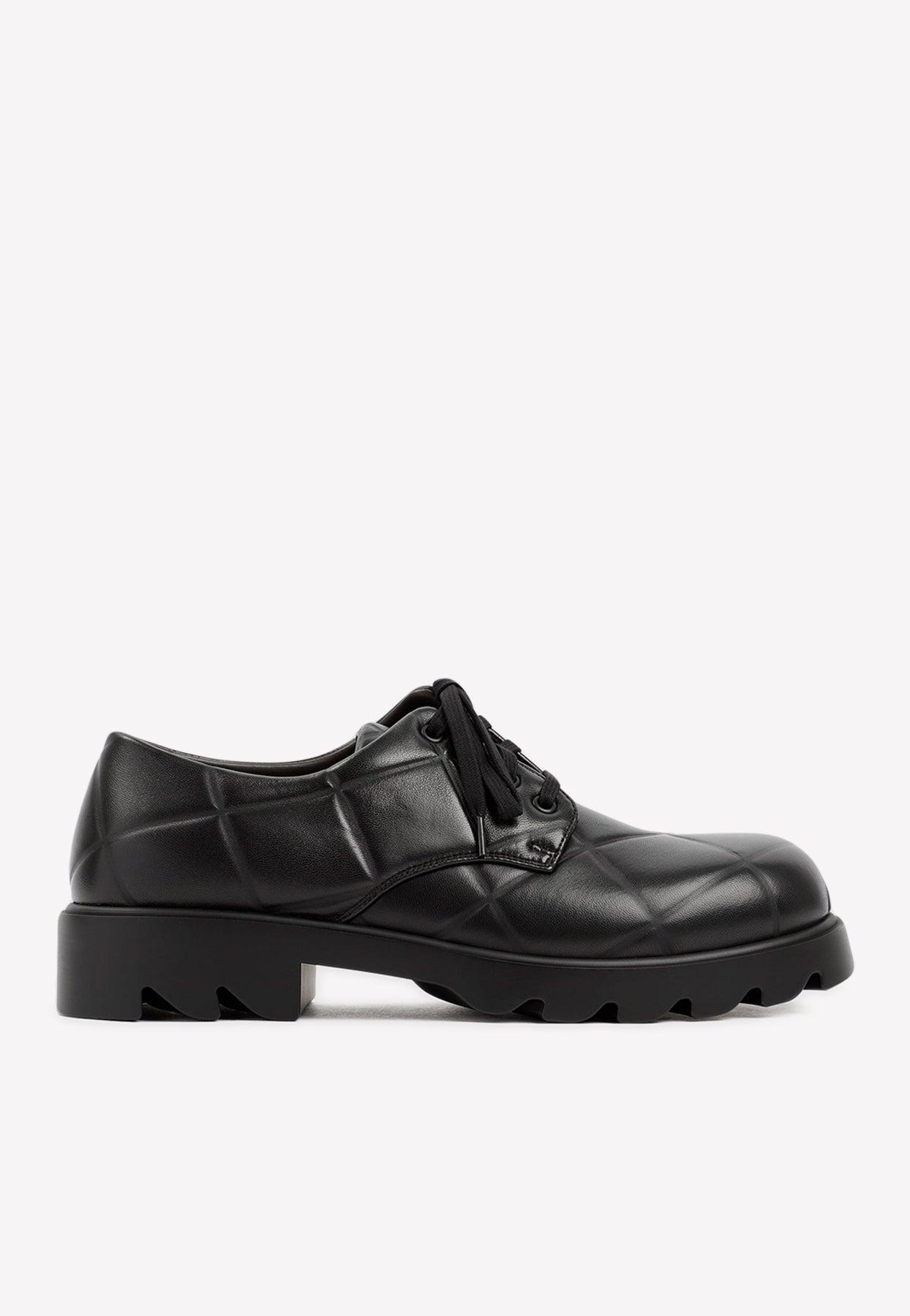 Bottega Veneta Lace-up Quilted Derby Shoes in Black for Men | Lyst ...