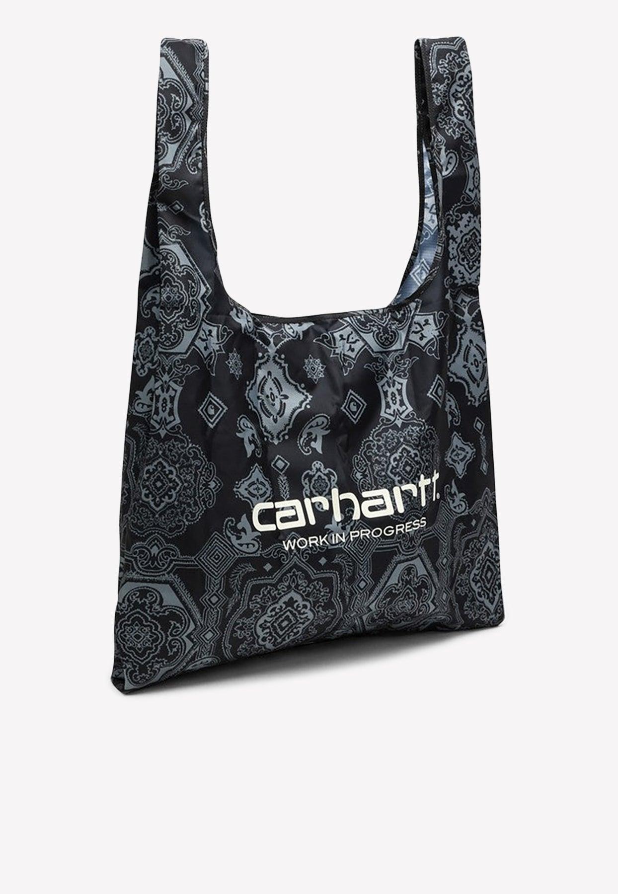 Carhartt WIP Black Tote Bag With Verse Print for Men | Lyst