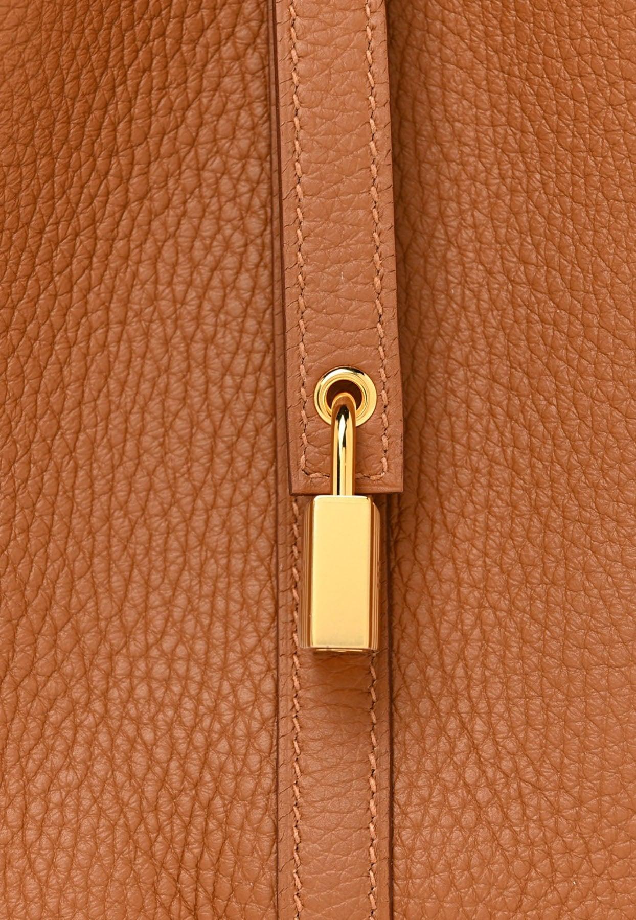 Hermès Picotin Lock 18 Touch Pm In Gold Taurillon Clemence And