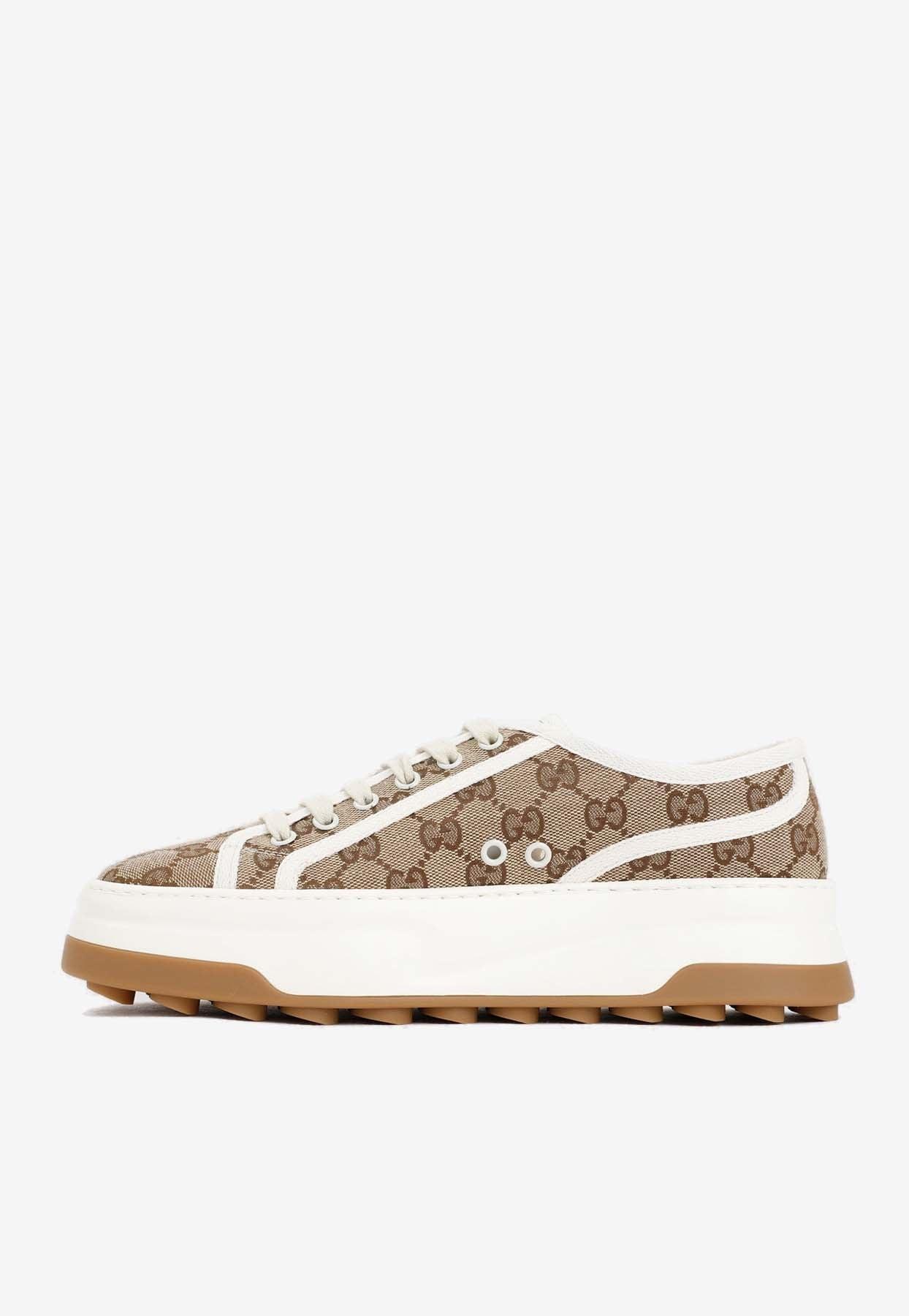 Gucci Tennis Treck Jacquard Sneakers in White Lyst