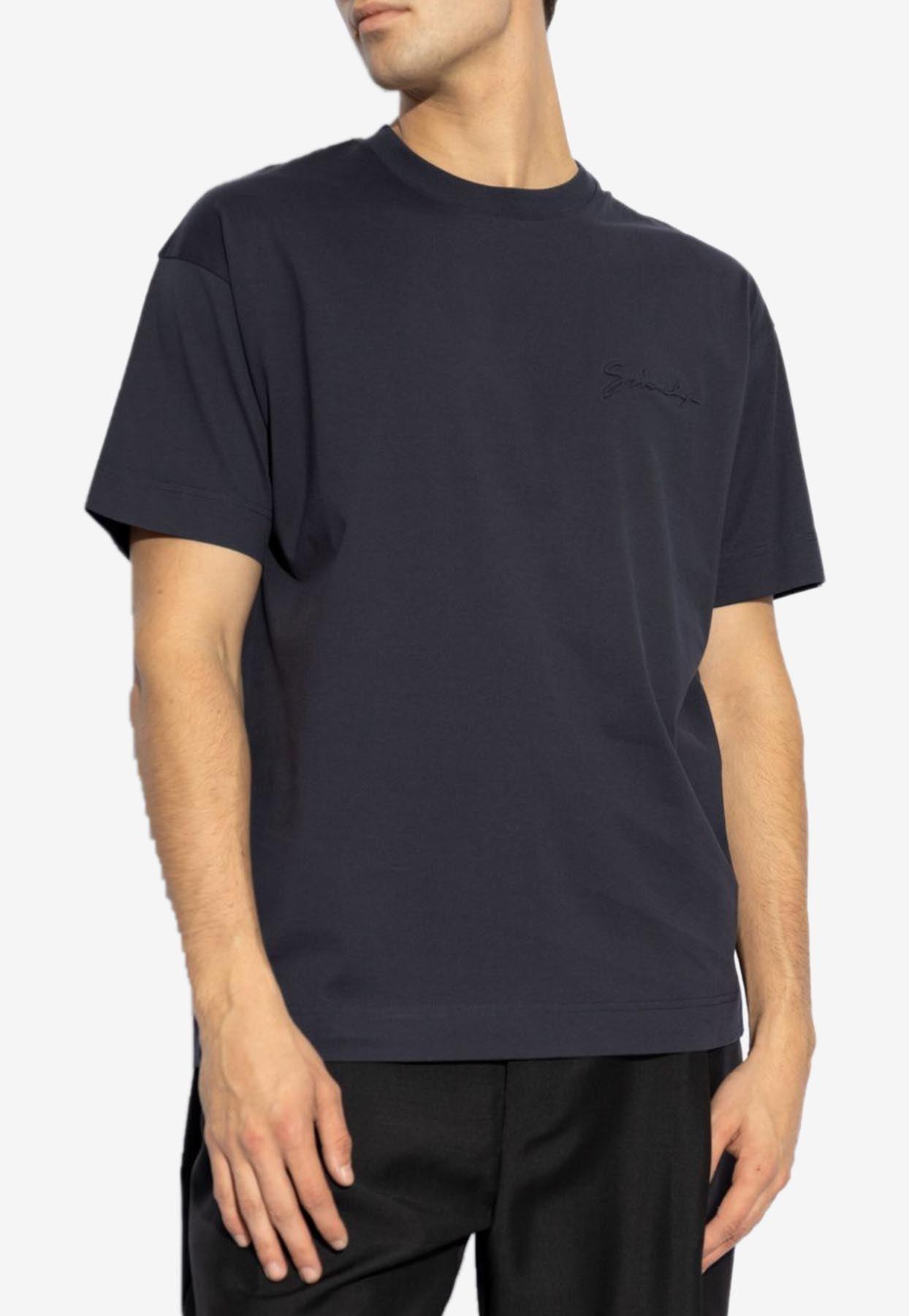 Tシャツ・カットソー Givenchy Navy Short-Sleeved T-Shirt With Logo Givenchy Navy Short-Sleeved T-Shirt With Logo – BALTINI