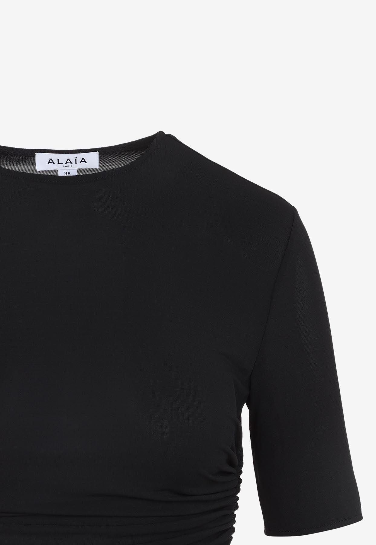 Tシャツ・カットソー ALAIA Women Tops AA9I0007J068B 995 Black AA9I0007J068B-995-alaia-t-
