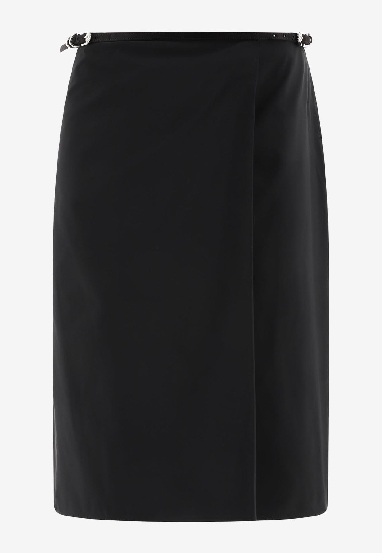 Givenchy Voyou Wrap Skirt in Black | Lyst