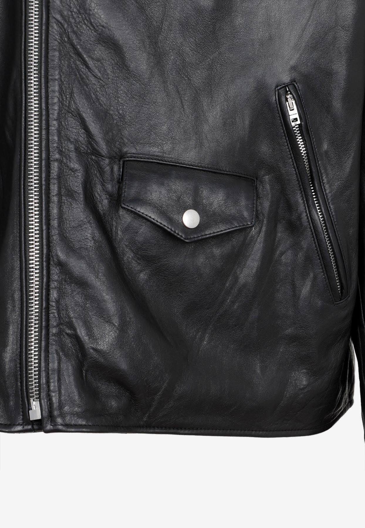 Acne Studios - Distressed leather jacket - Black