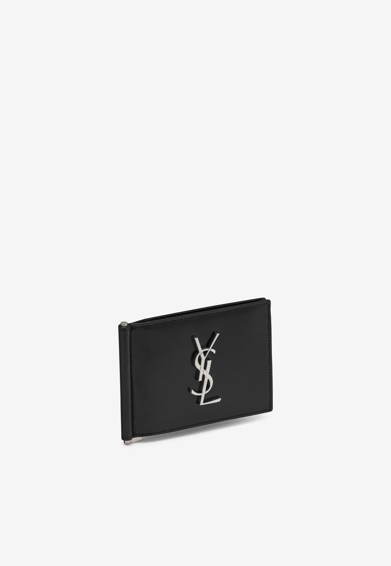 Saint Laurent YSL Bill Clip Wallet - Black