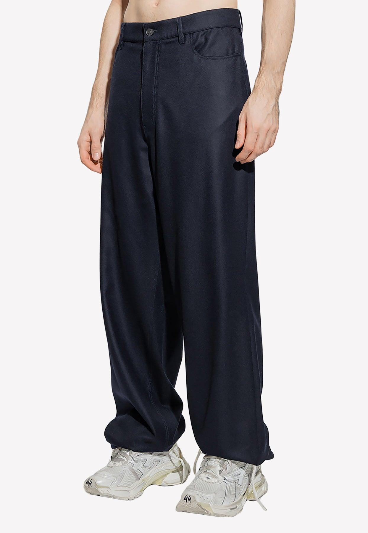 Balenciaga Wide-leg Pants In Cashmere in Blue for Men | Lyst